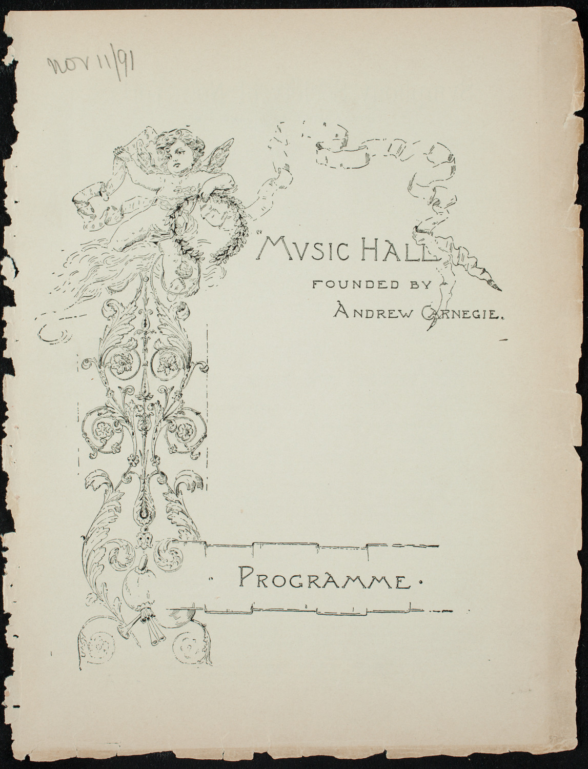 Lena Little, Contralto, November 11, 1891, program page 1