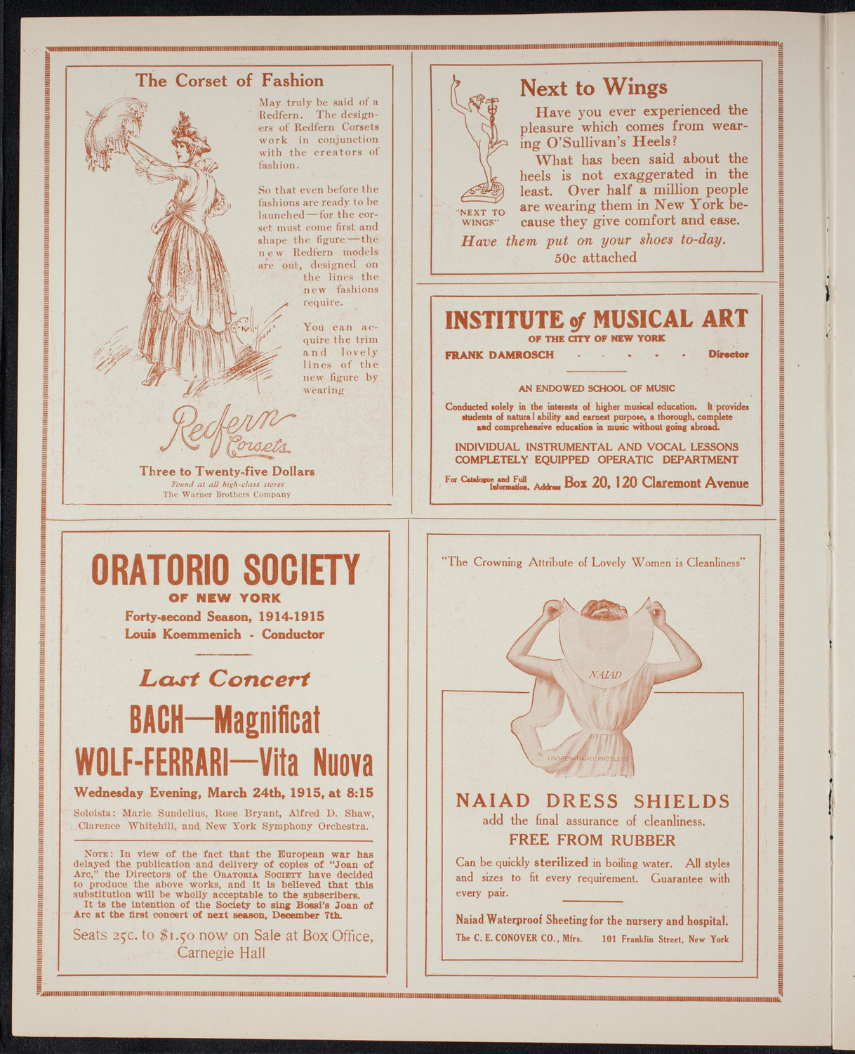 New York Symphony Orchestra, March 16, 1915, program page 2