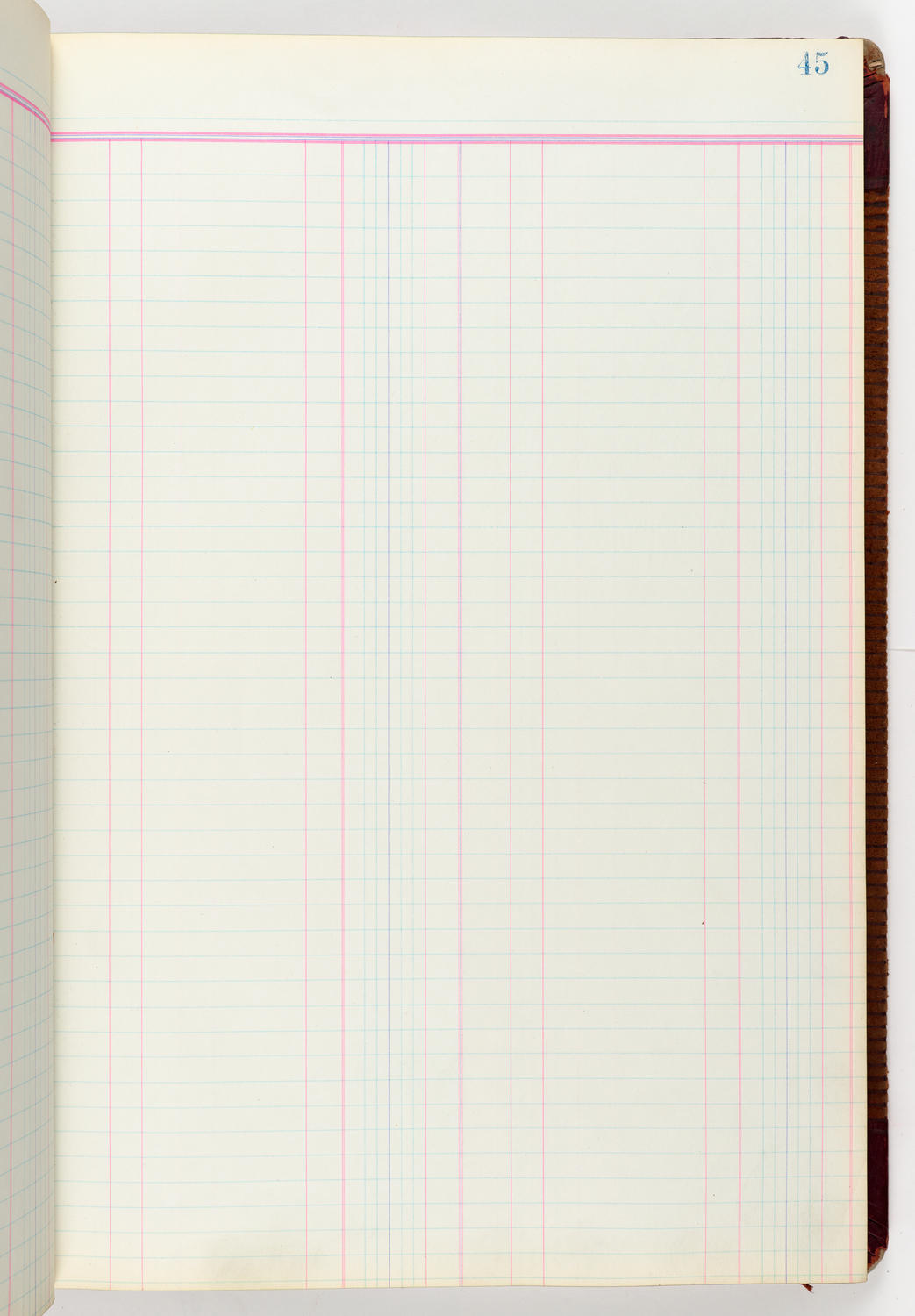 Music Hall Accounting Ledger Journal, volume 6, page 45