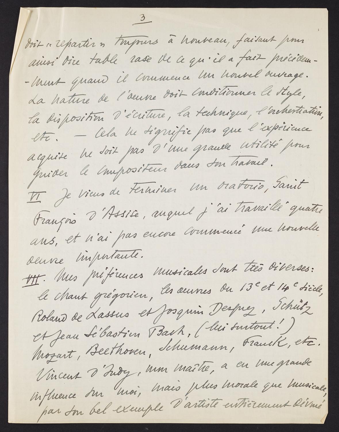 Correspondence from Henri Gagnebin to David Ewen, page 4 of 8