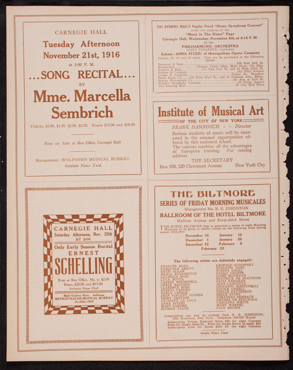 Gustavus Adolphus Festival and Concert, November 6, 1916, program page 2