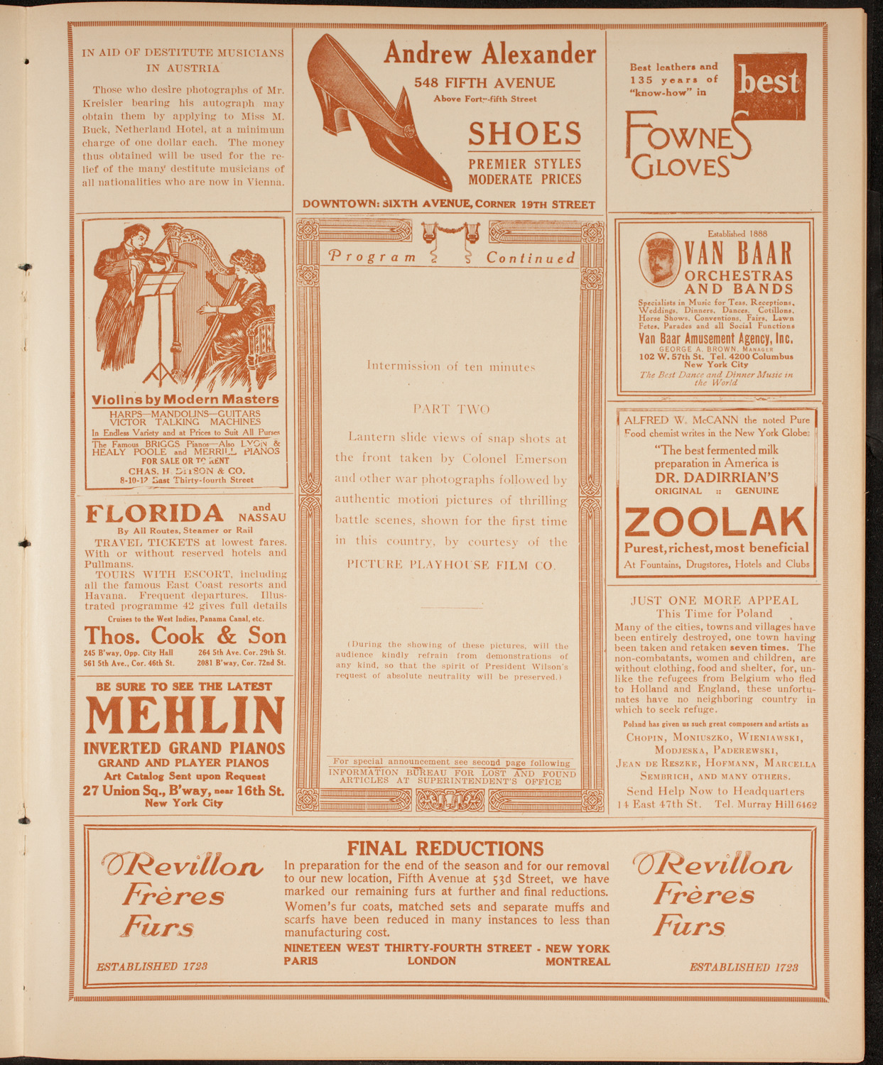 Lecture by Edwin Emerson, February 22, 1915, program page 7