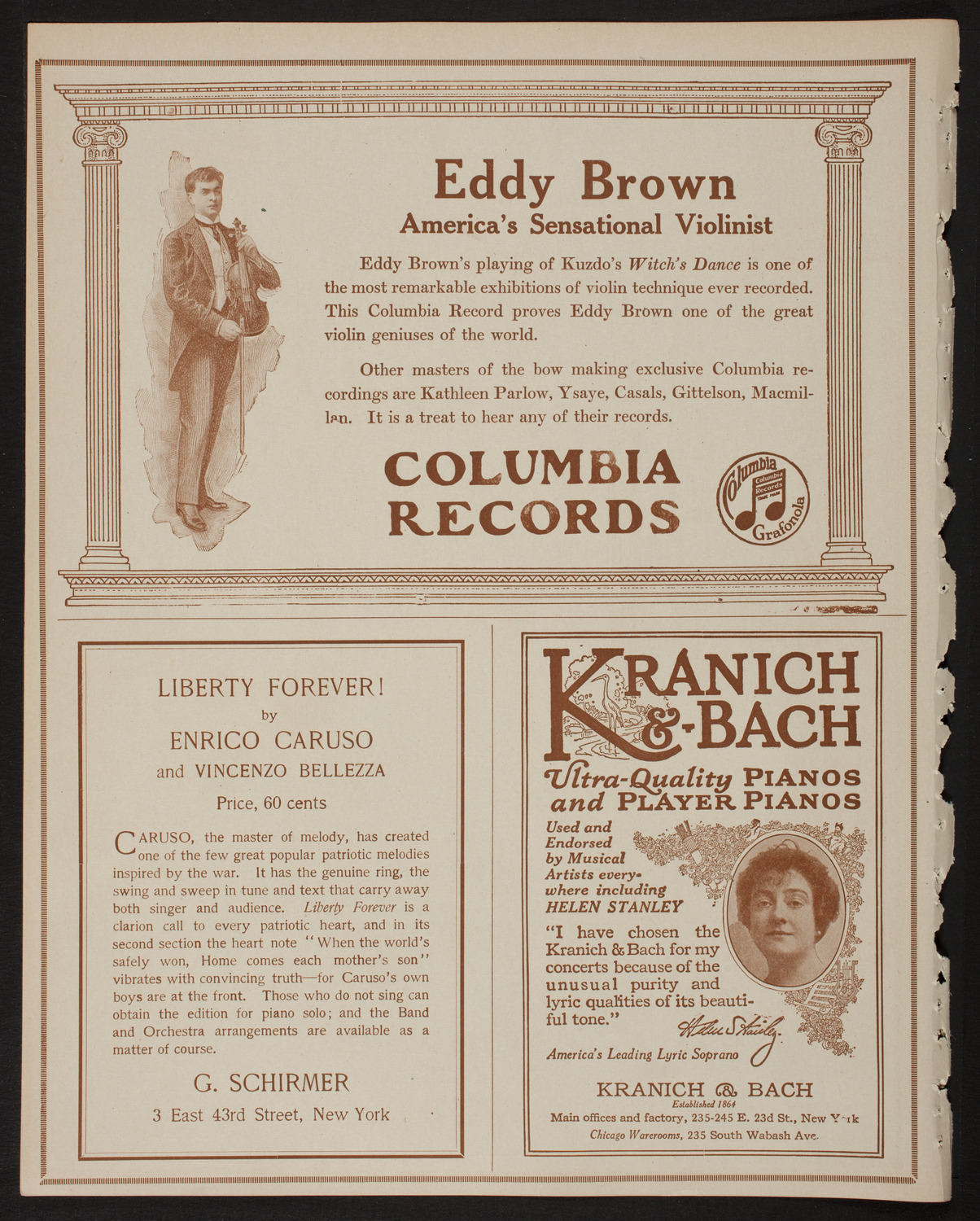 Max Rosen, Violin, March 2, 1918, program page 6
