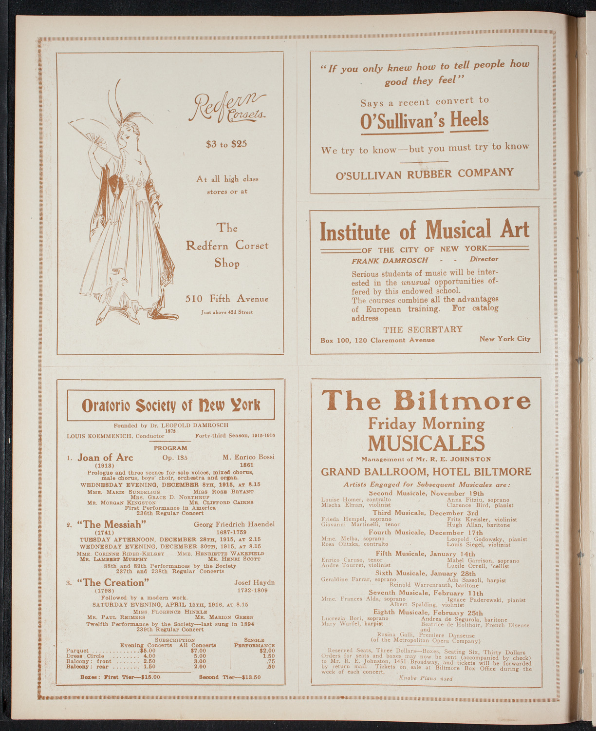 Fannie Bloomfield Zeisler, Piano, November 16, 1915, program page 2