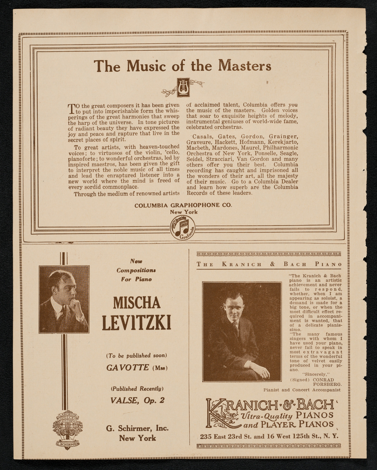 City Symphony Orchestra, February 19, 1923, program page 6