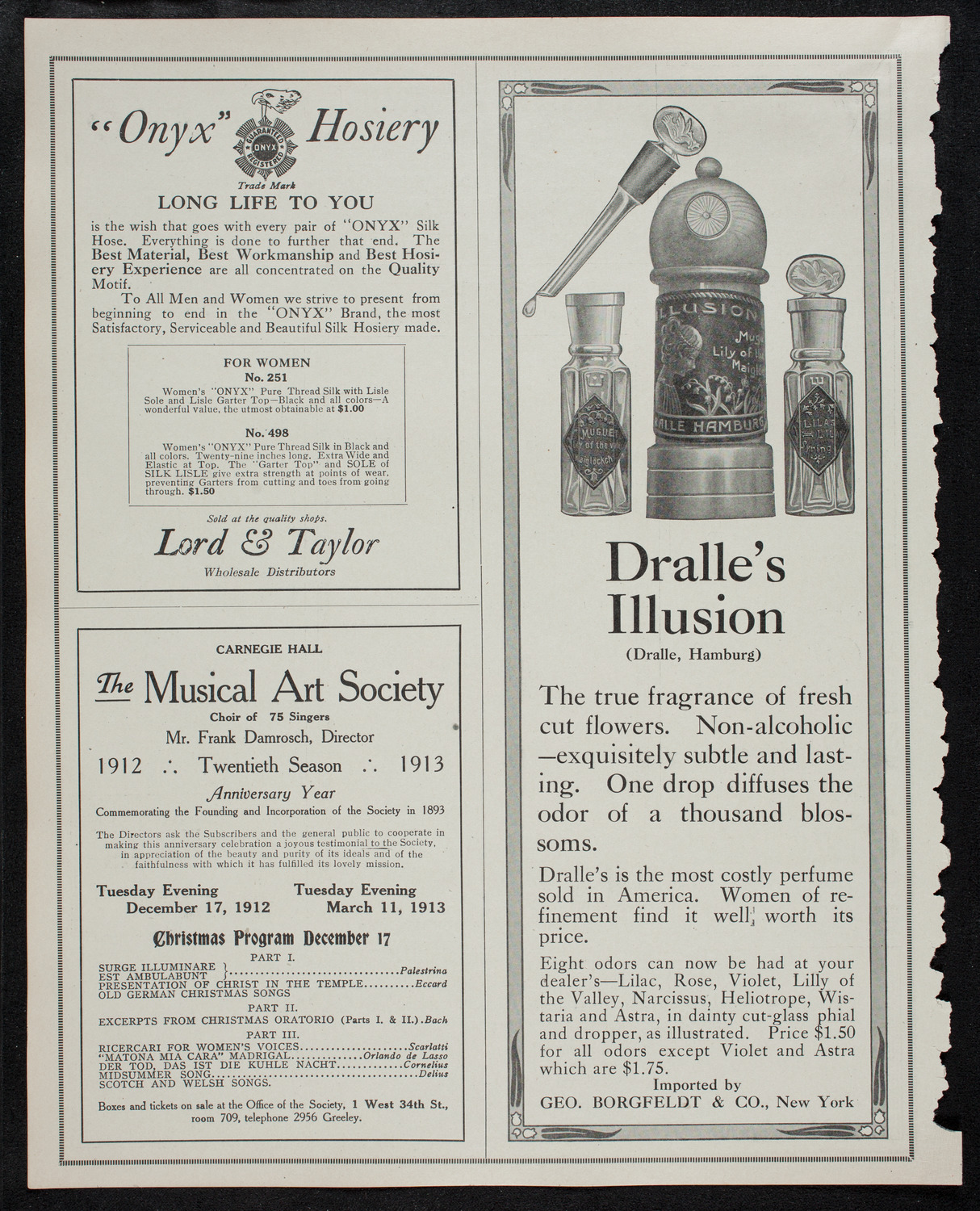 Efrem Zimbalist, Violin, November 12, 1912, program page 8