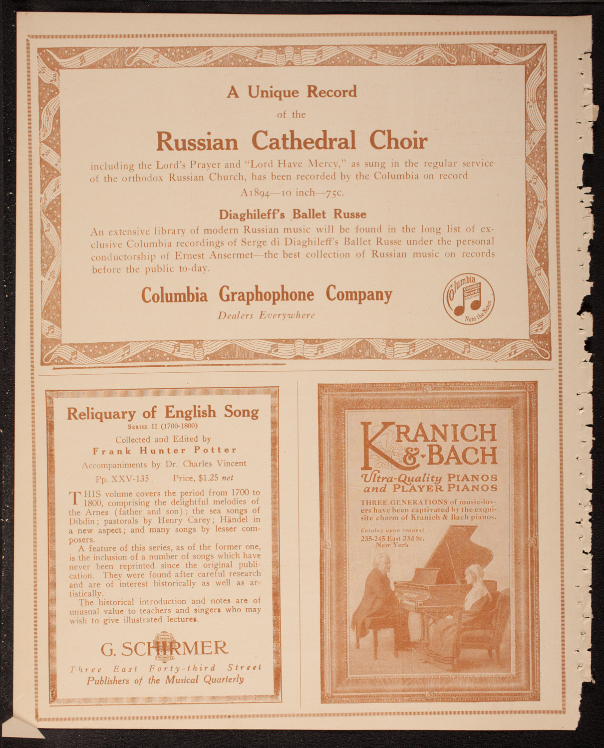 Benefit: American Friends of Russian Prisoners of War, March 30, 1917, program page 6