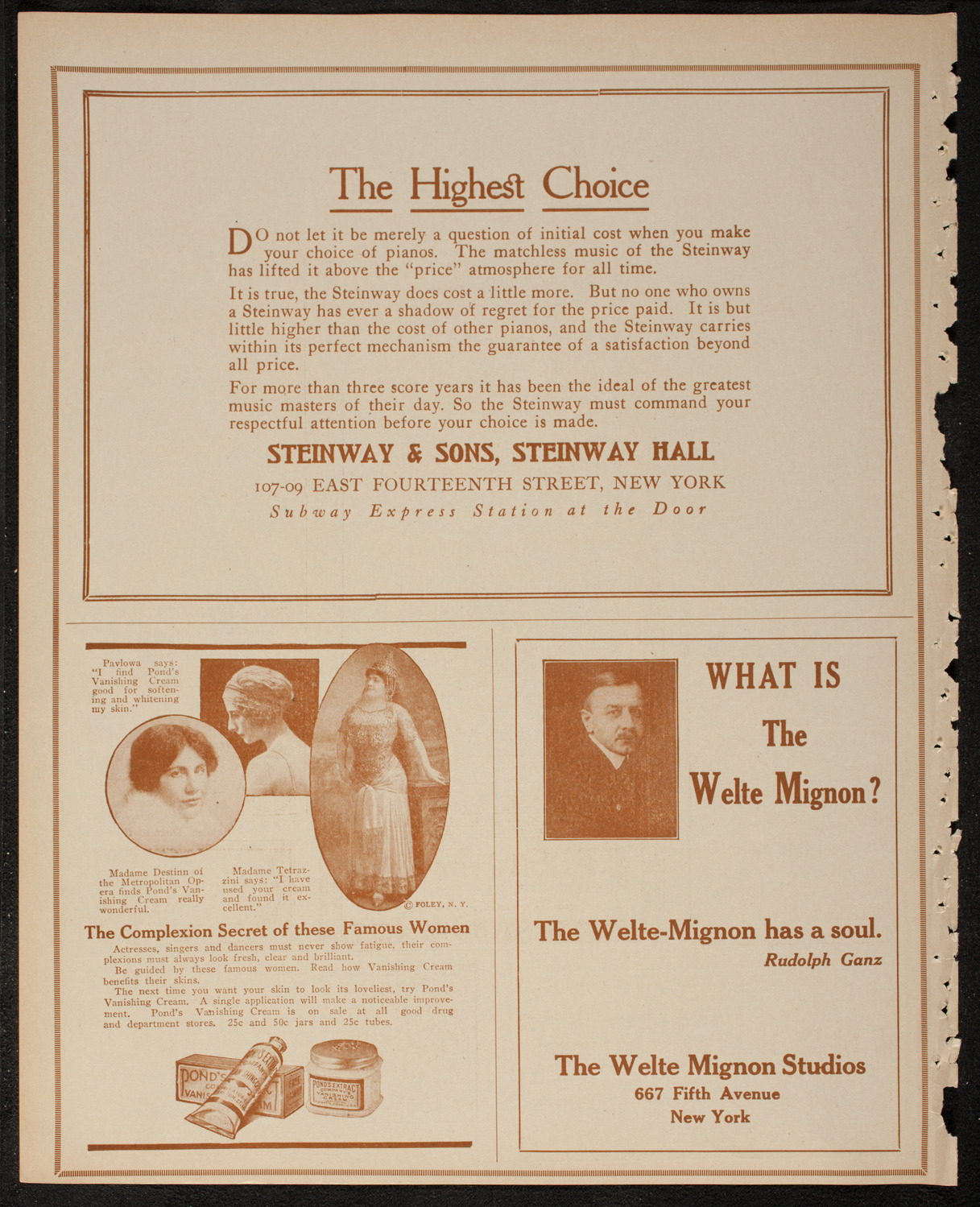 Home Symphony Concert: New York Philharmonic, February 21, 1917, program page 4