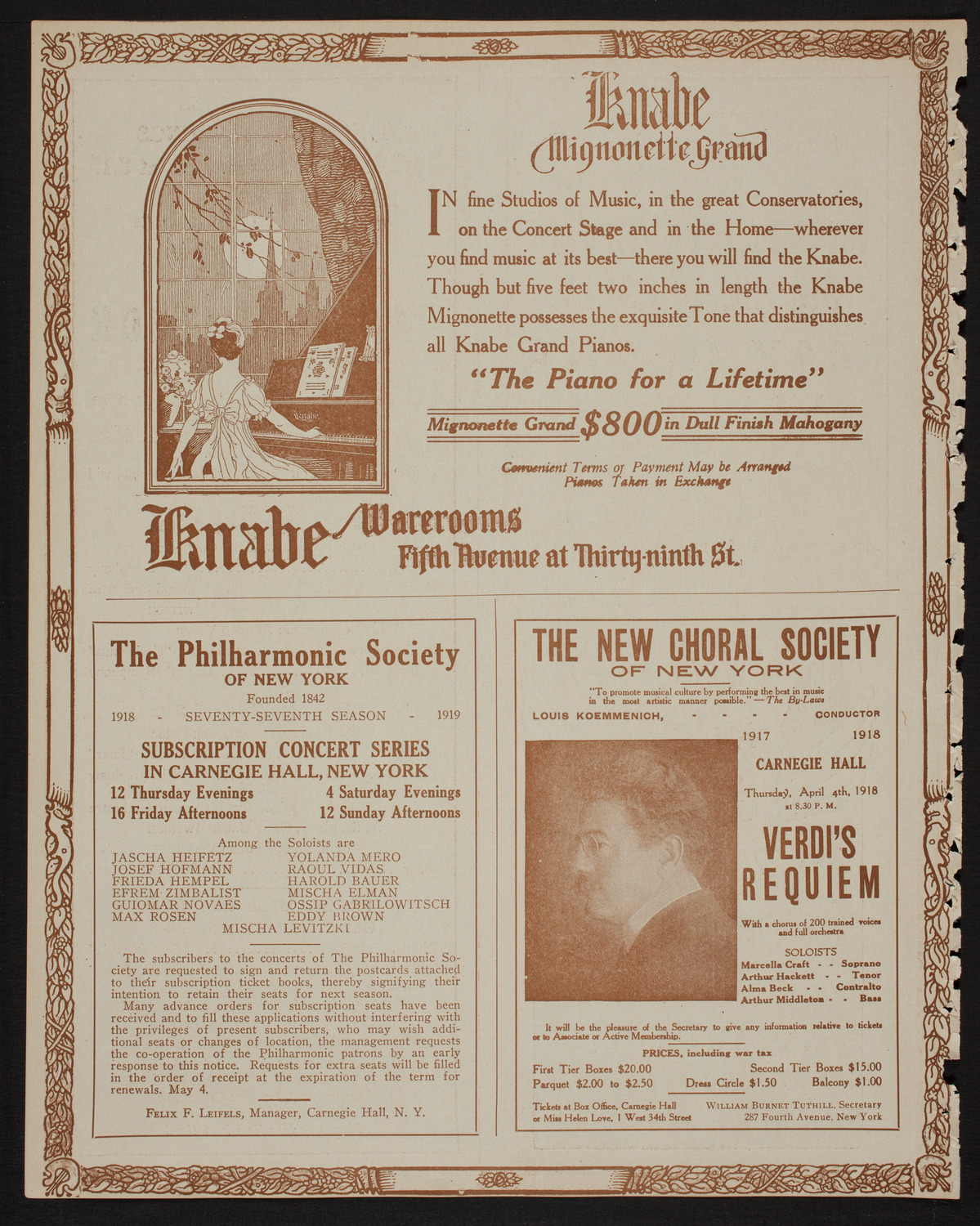 Rosa Raisa, Soprano, April 2, 1918, program page 12