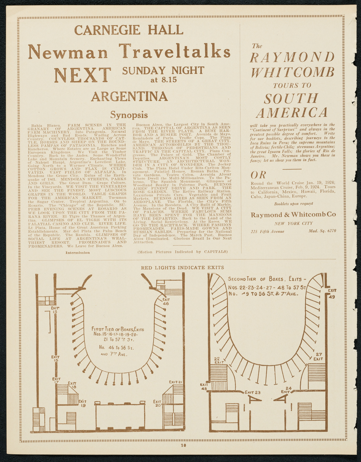 Newman Traveltalks: Chile, November 18, 1923, program page 10
