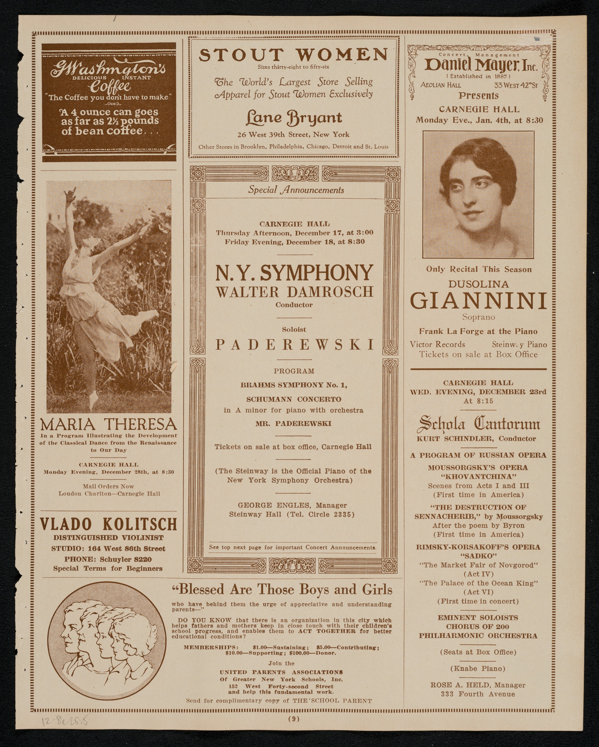 Anna Robénne, December 8, 1925, program page 9