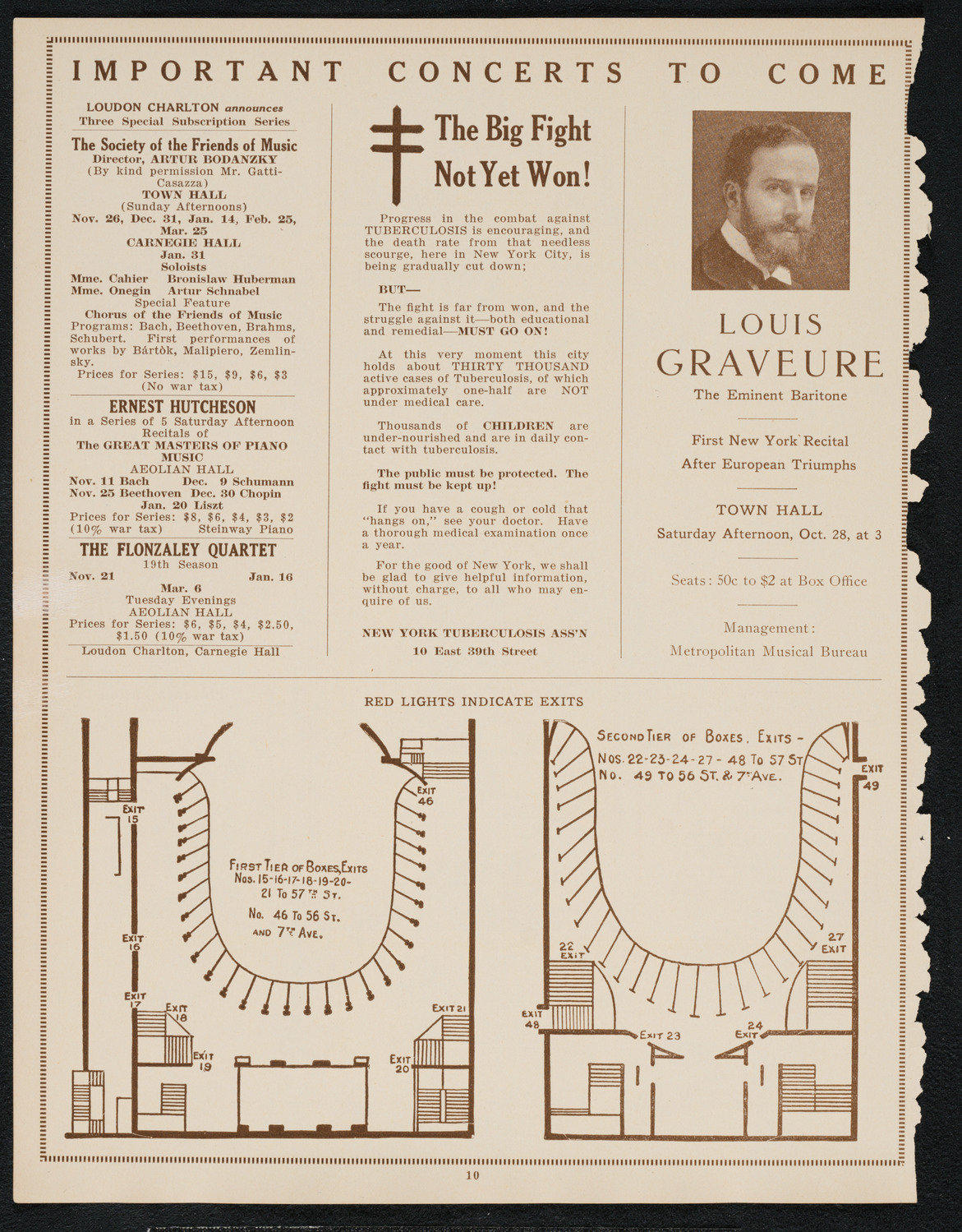 Gala Reception Concert: South-German Male Chorus and others, October 8, 1922, program page 10