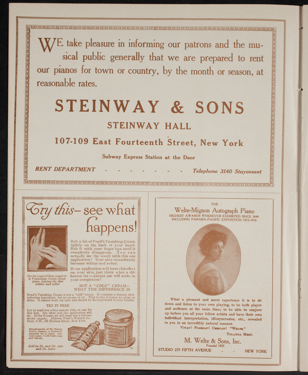 Cantor Seidel Rovner, April 22, 1916, program page 4