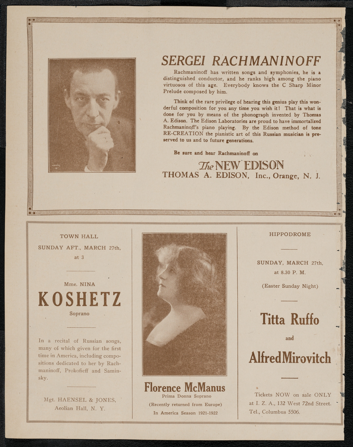 Hulda Lashanska, Soprano, March 15, 1921, program page 2