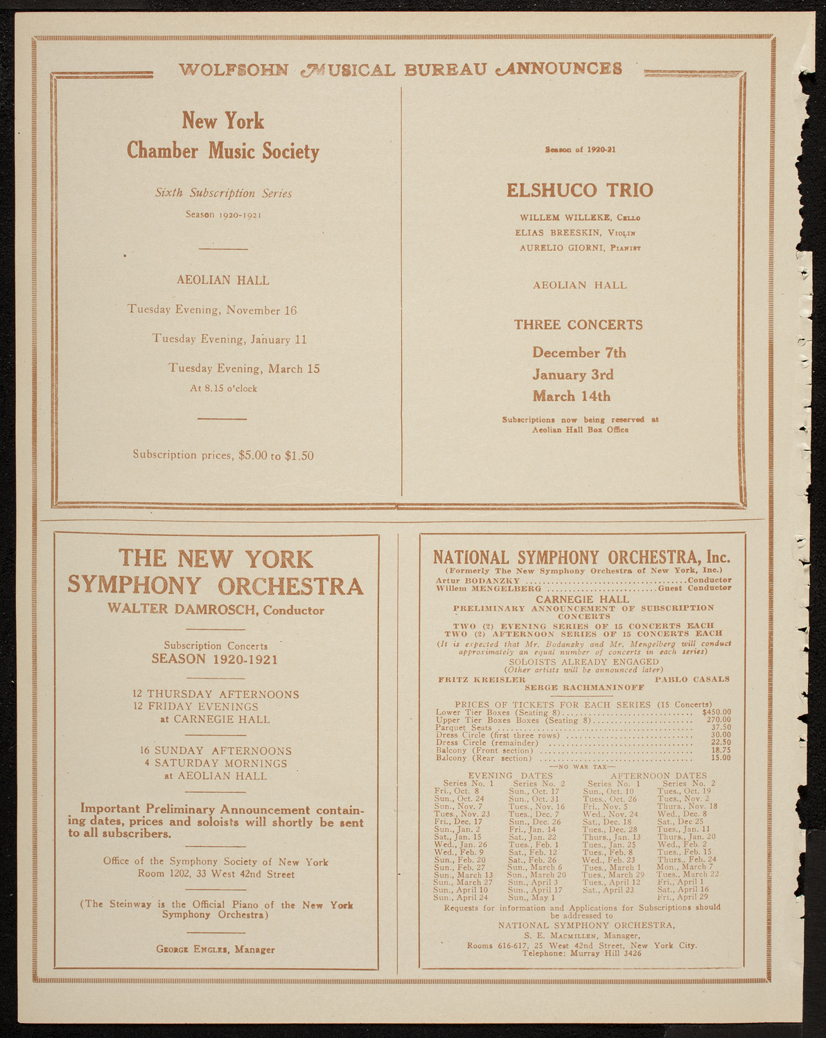 Concert and Meeting: Joint Organization Movement, May 6, 1920, program page 8