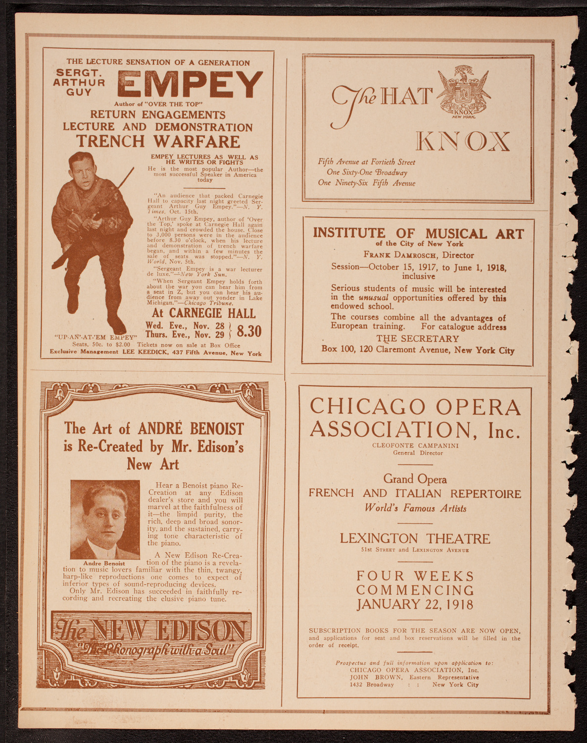 New York Philharmonic, November 22, 1917, program page 2