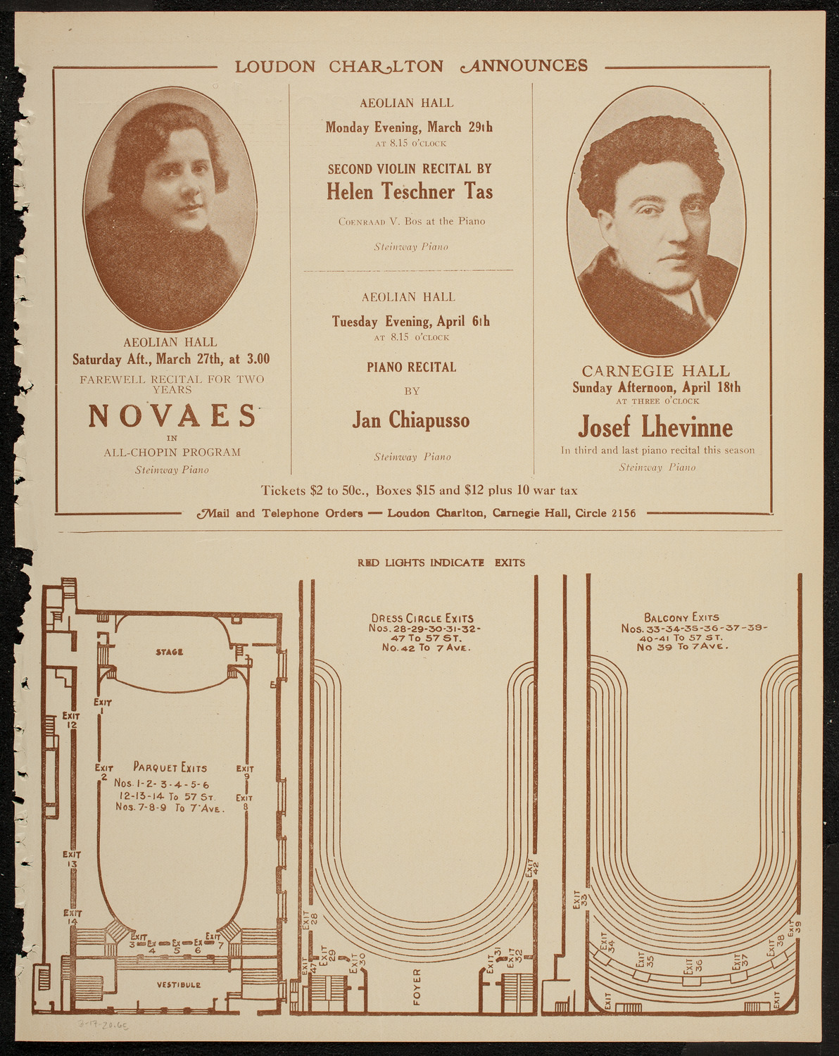 Adolph Bolm Ballet Intime, March 17, 1920, program page 11