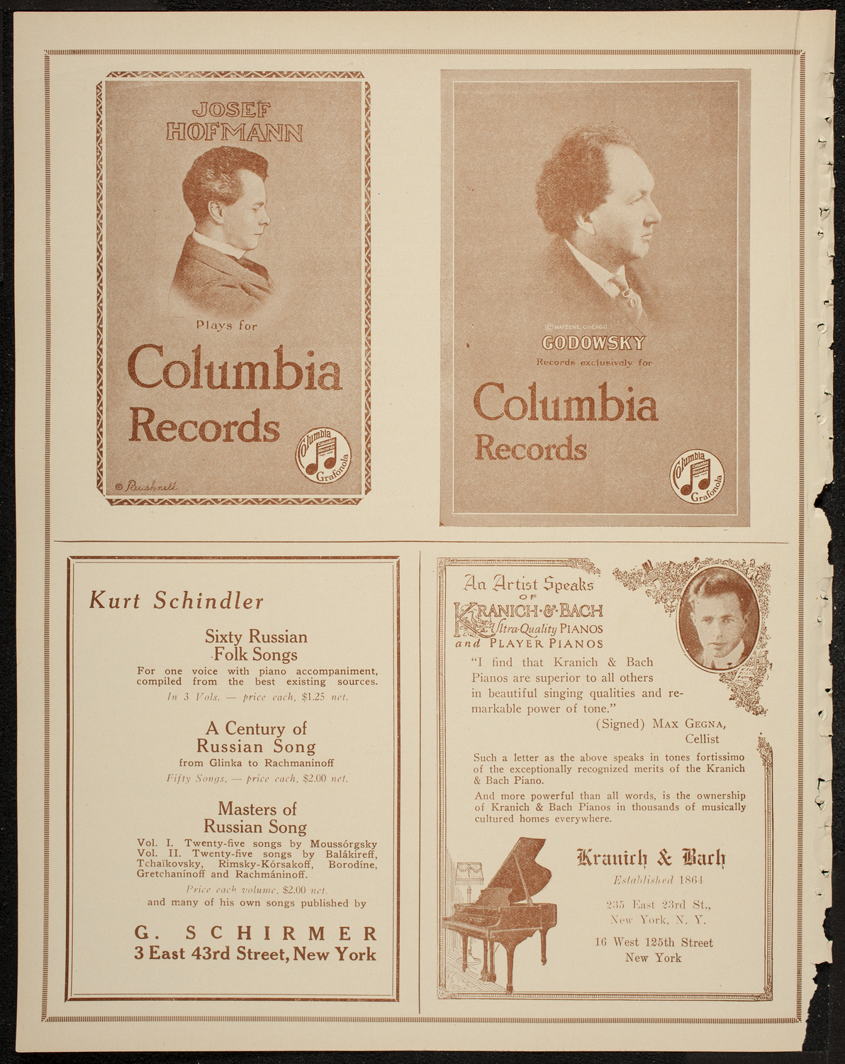 Schola Cantorum of New York, January 21, 1920, program page 6