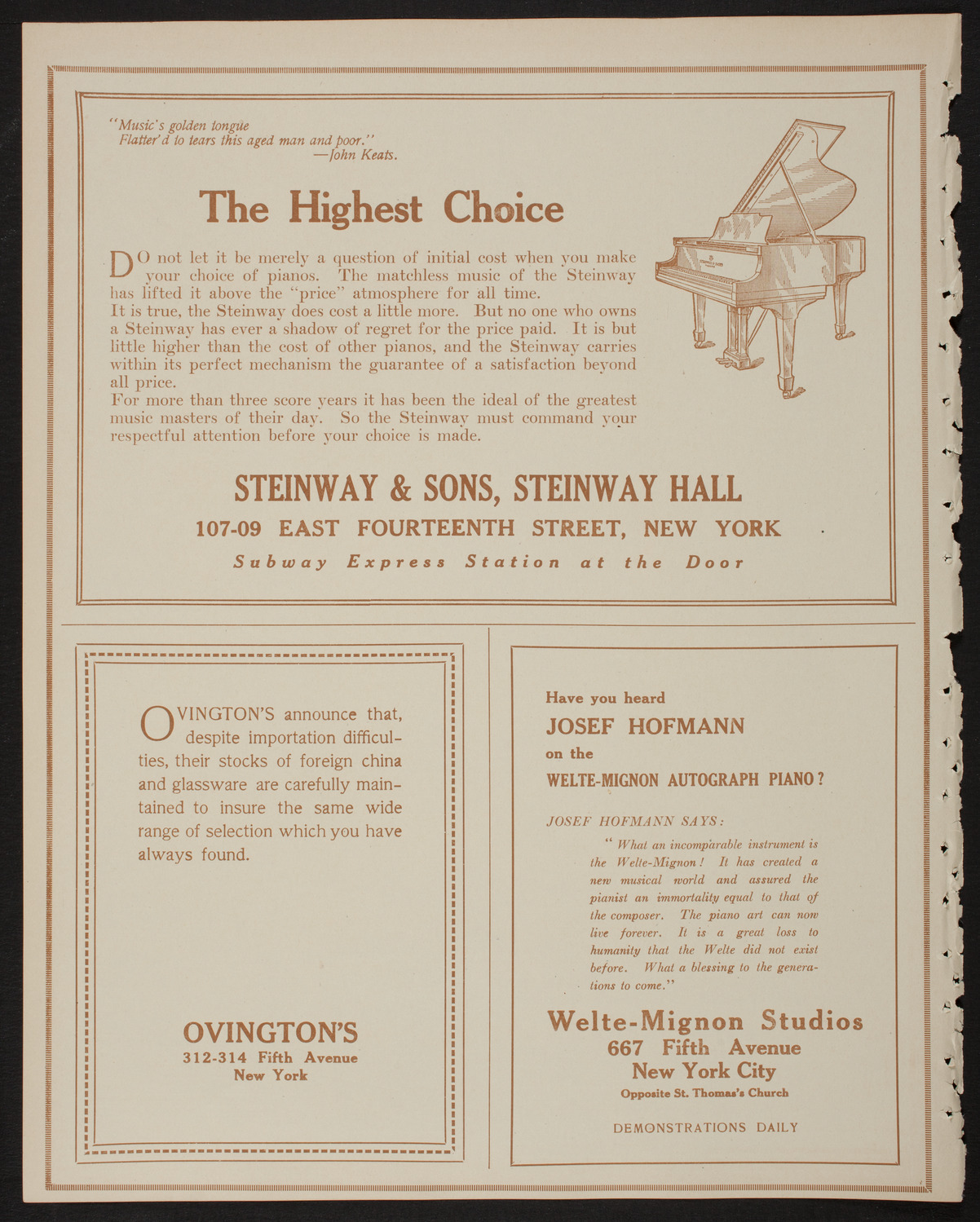 Boston Symphony Orchestra, March 14, 1918, program page 4