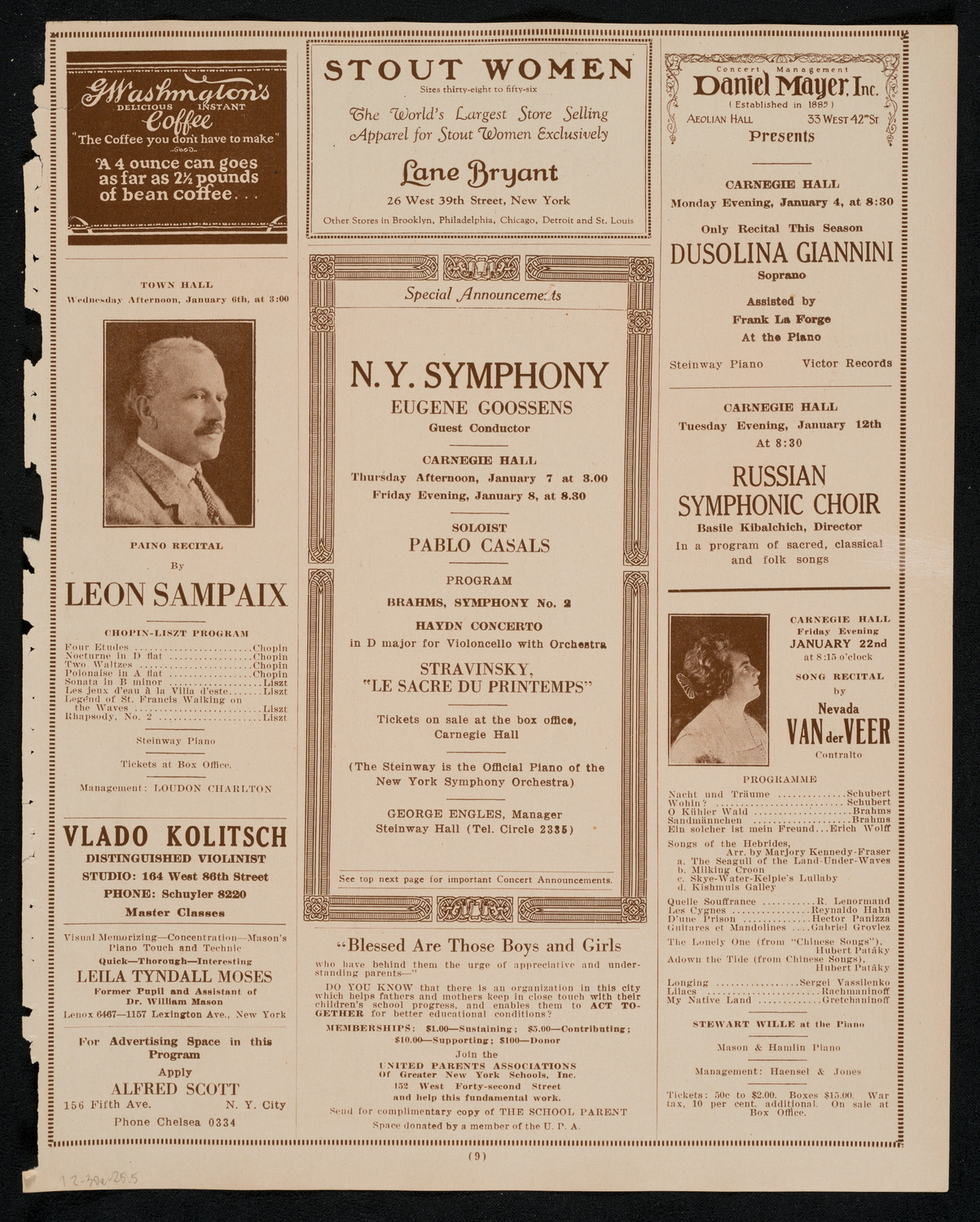 Roland Hayes, Tenor, December 30, 1925, program page 7