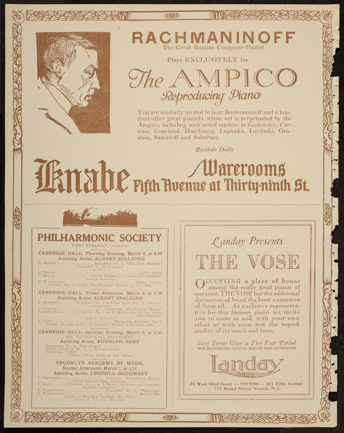Evening Mail Save-A-Home Fund Concert:, March 3, 1920, program page 12