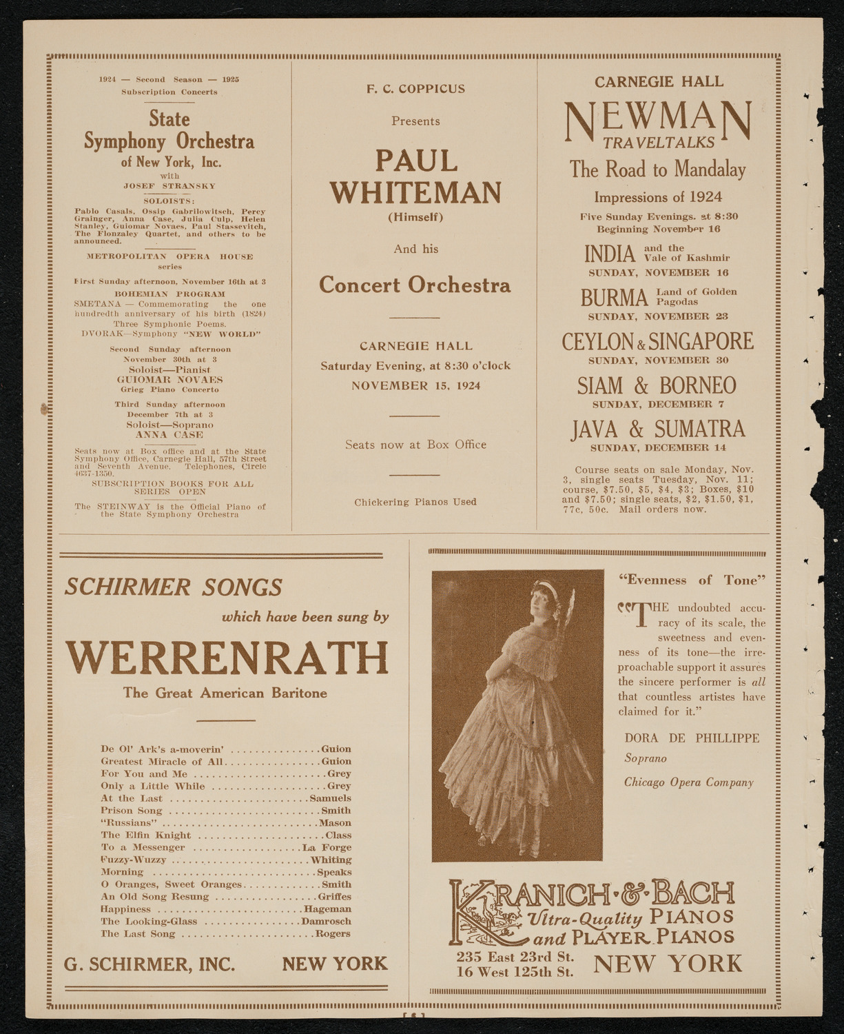 State Symphony Orchestra of New York, November 11, 1924, program page 6