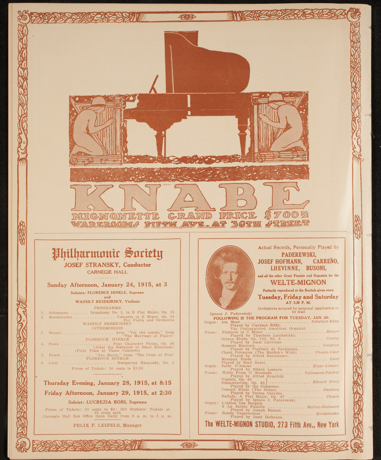 Lecture by Irvin S. Cobb, January 23, 1915, program page 12