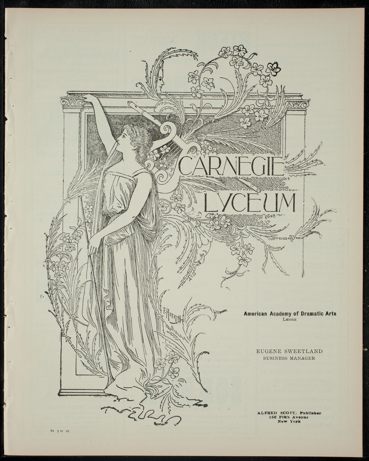 Cardillo's Symphony Orchestra, March 21, 1905, program page 1