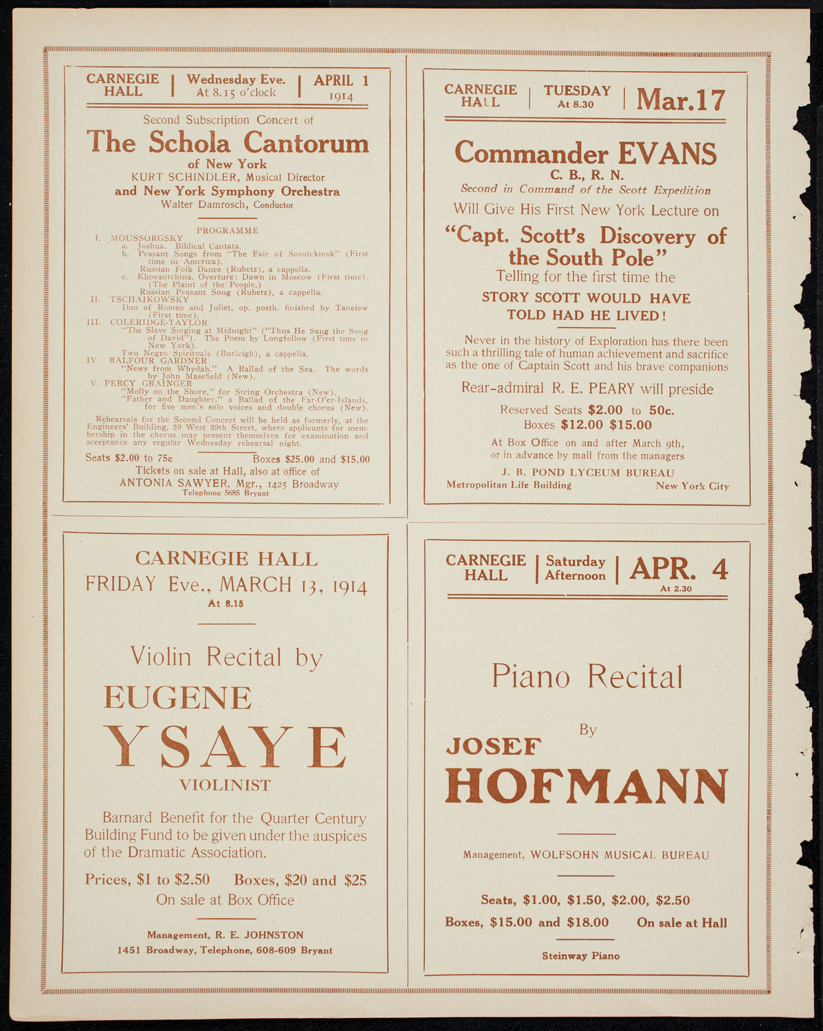 Concert of Negro Music, March 11, 1914, program page 10