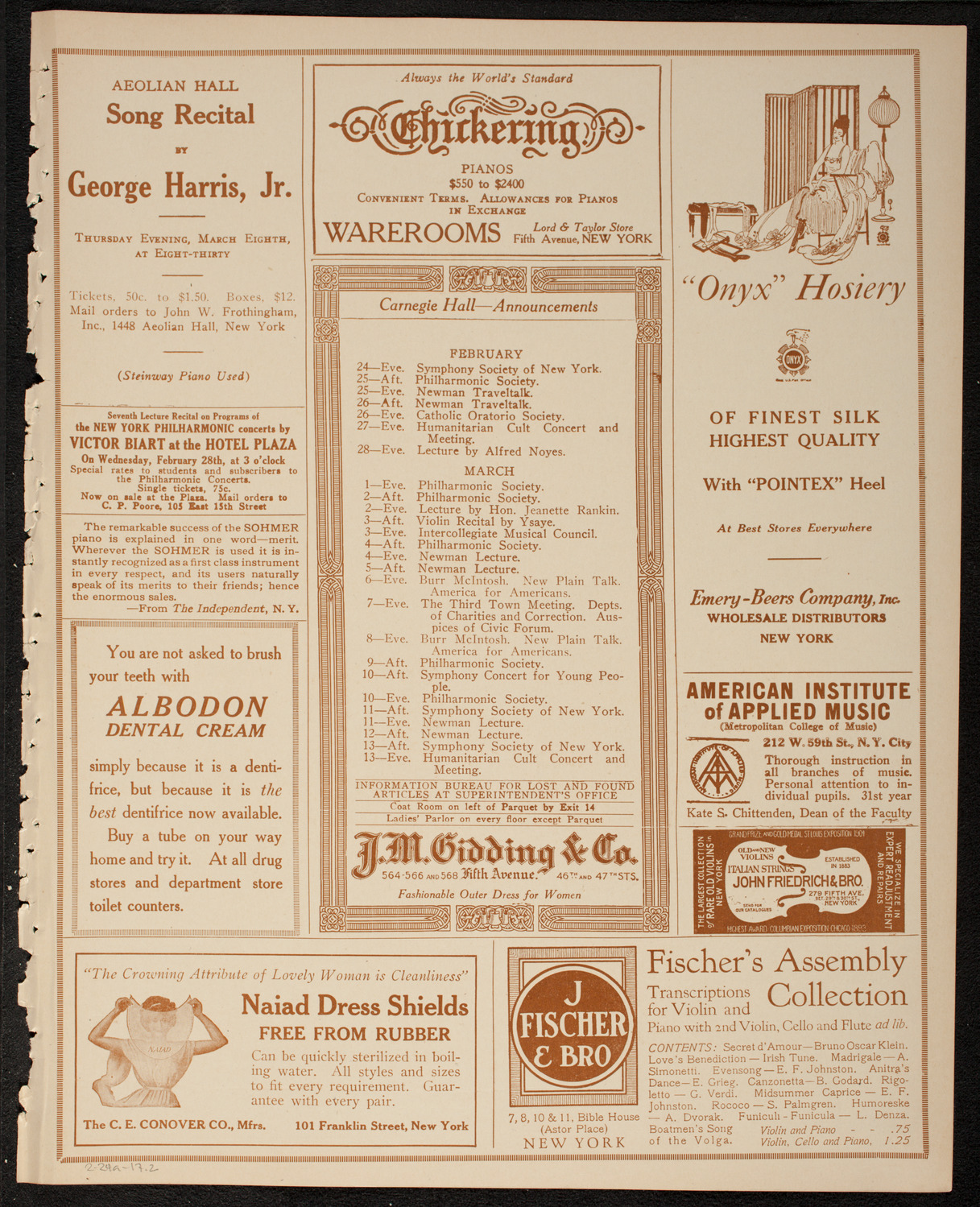 Symphony Concert for Young People, February 24, 1917, program page 3