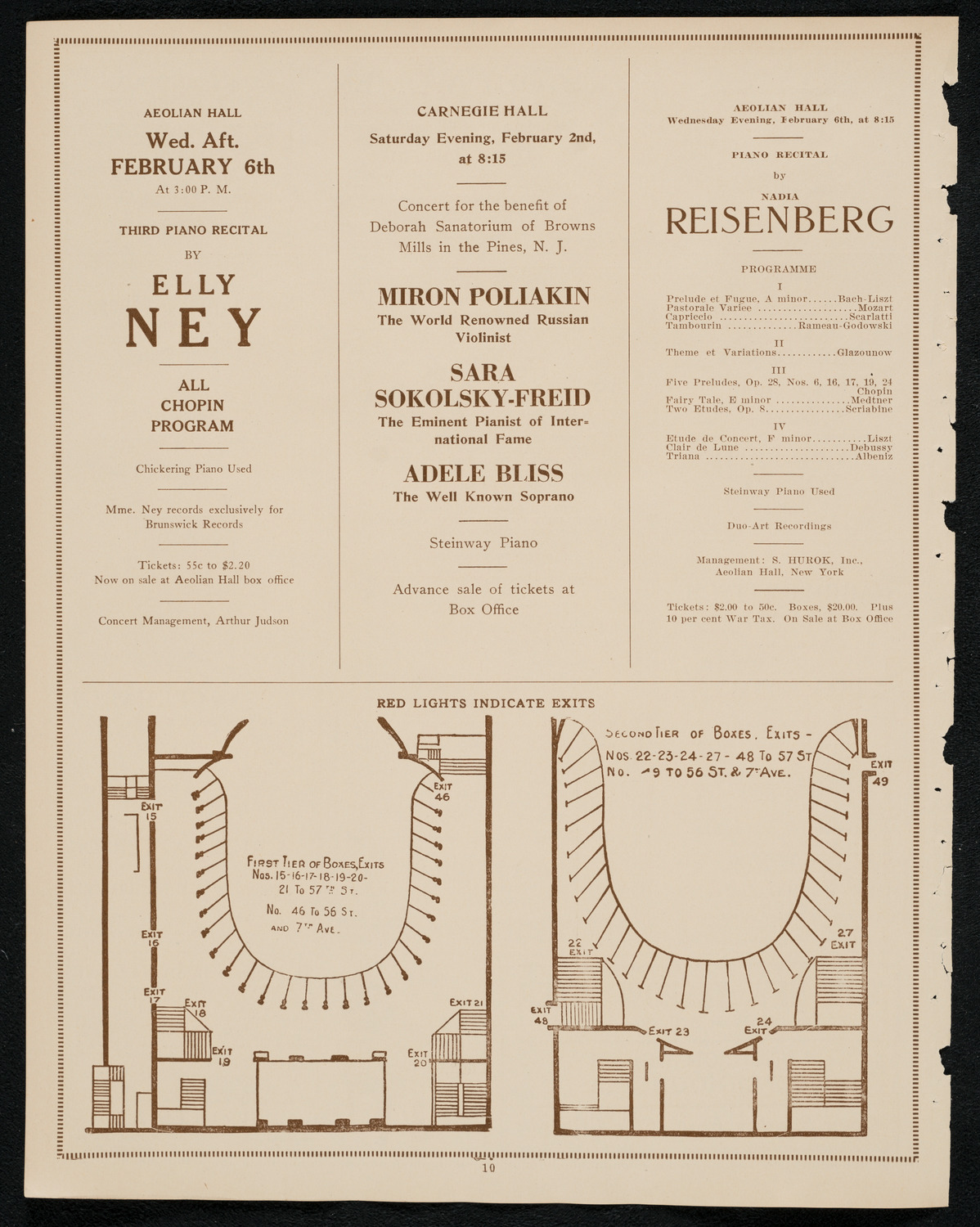 New York Philharmonic, January 27, 1924, program page 10