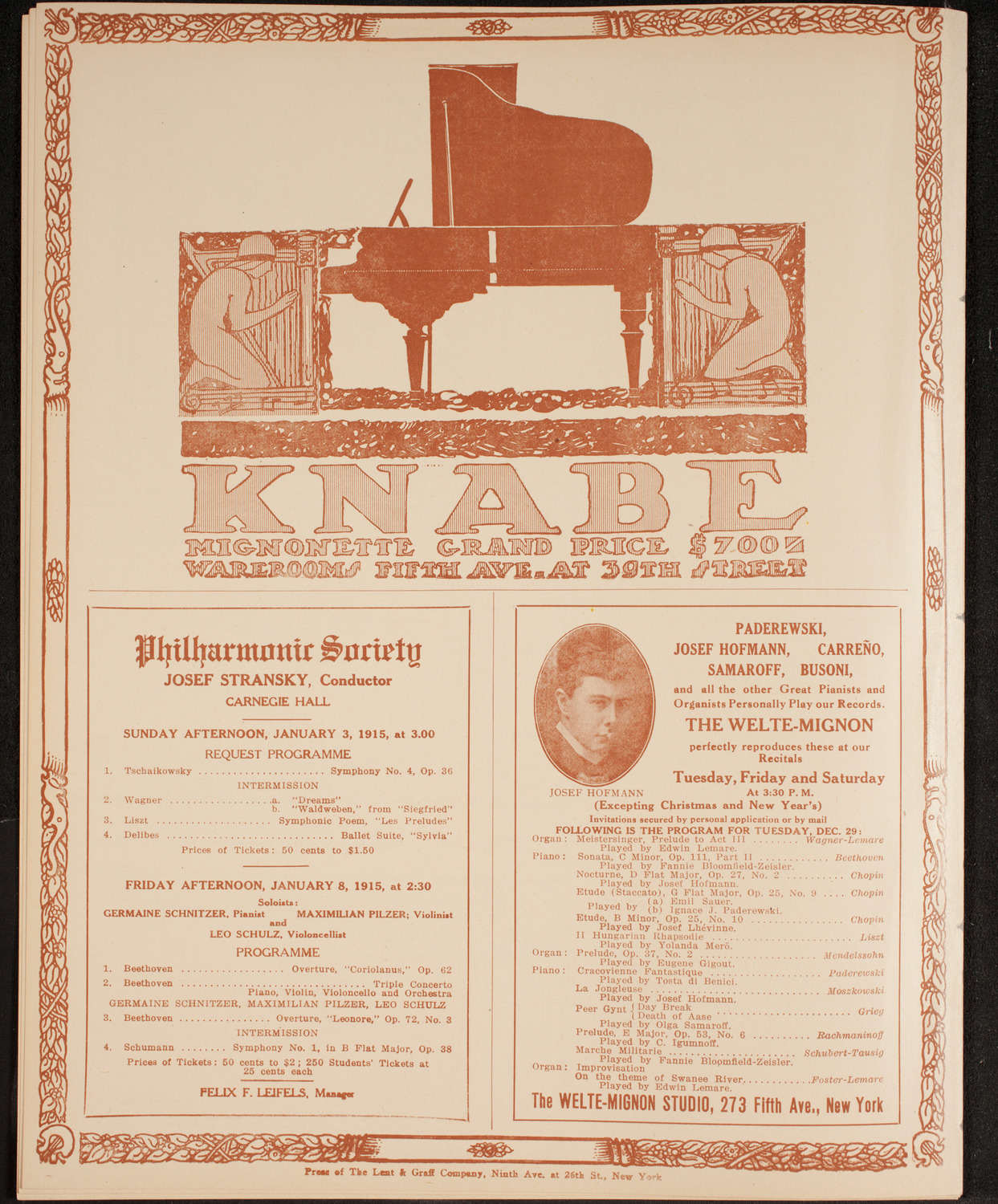 United Swedish Singing Societies of New York, December 26, 1914, program page 12