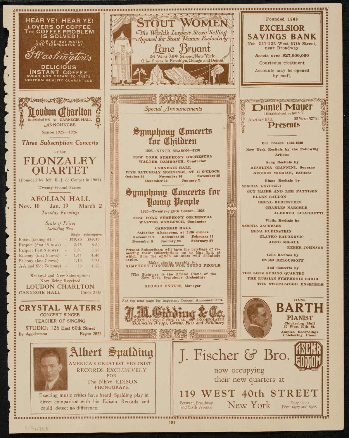 Kriens Symphony Club, May 23, 1925, program page 9