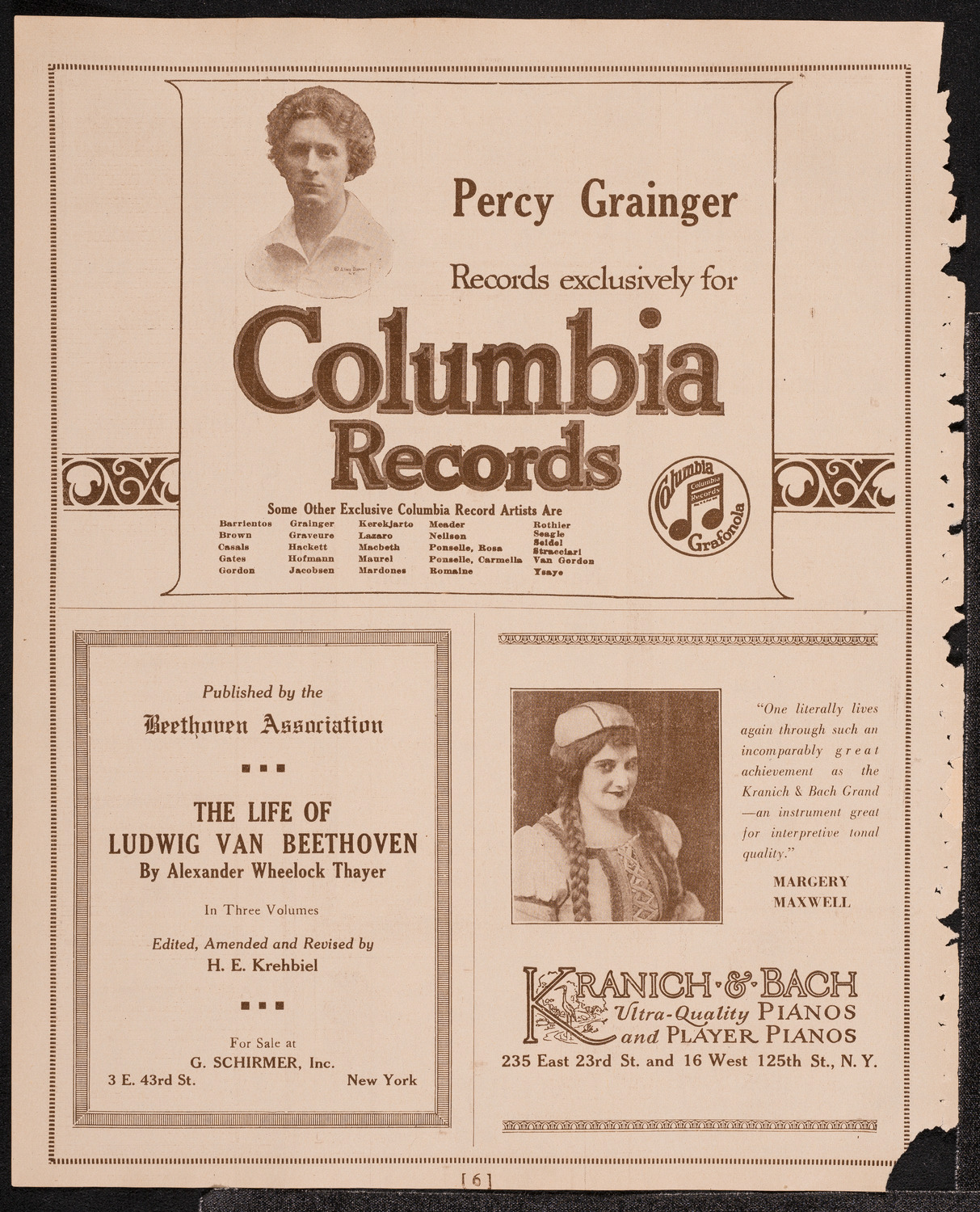 New York Symphony Orchestra, December 30, 1921, program page 6