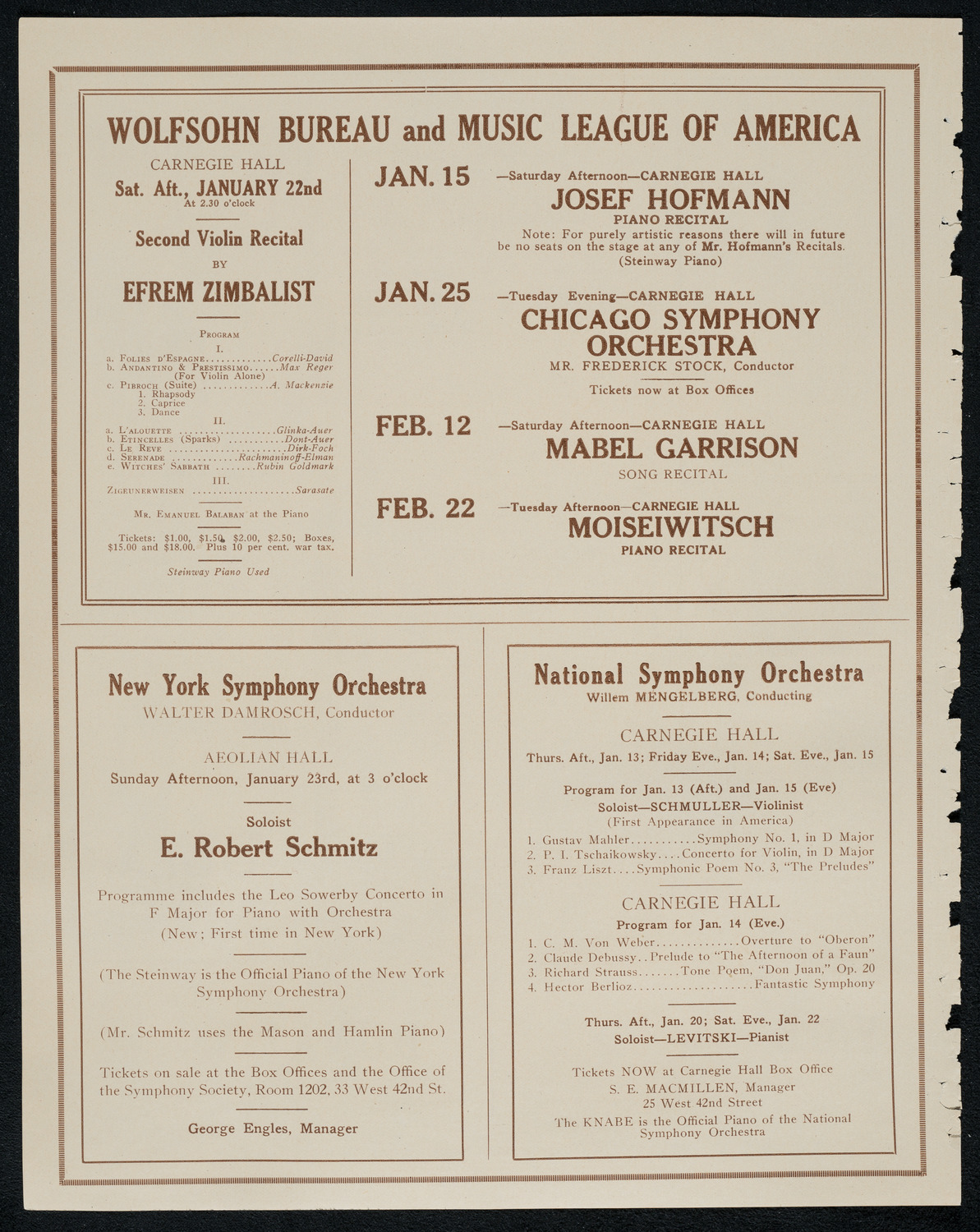 Burton Holmes Travelogue: Constantinople, January 10, 1921, program page 8