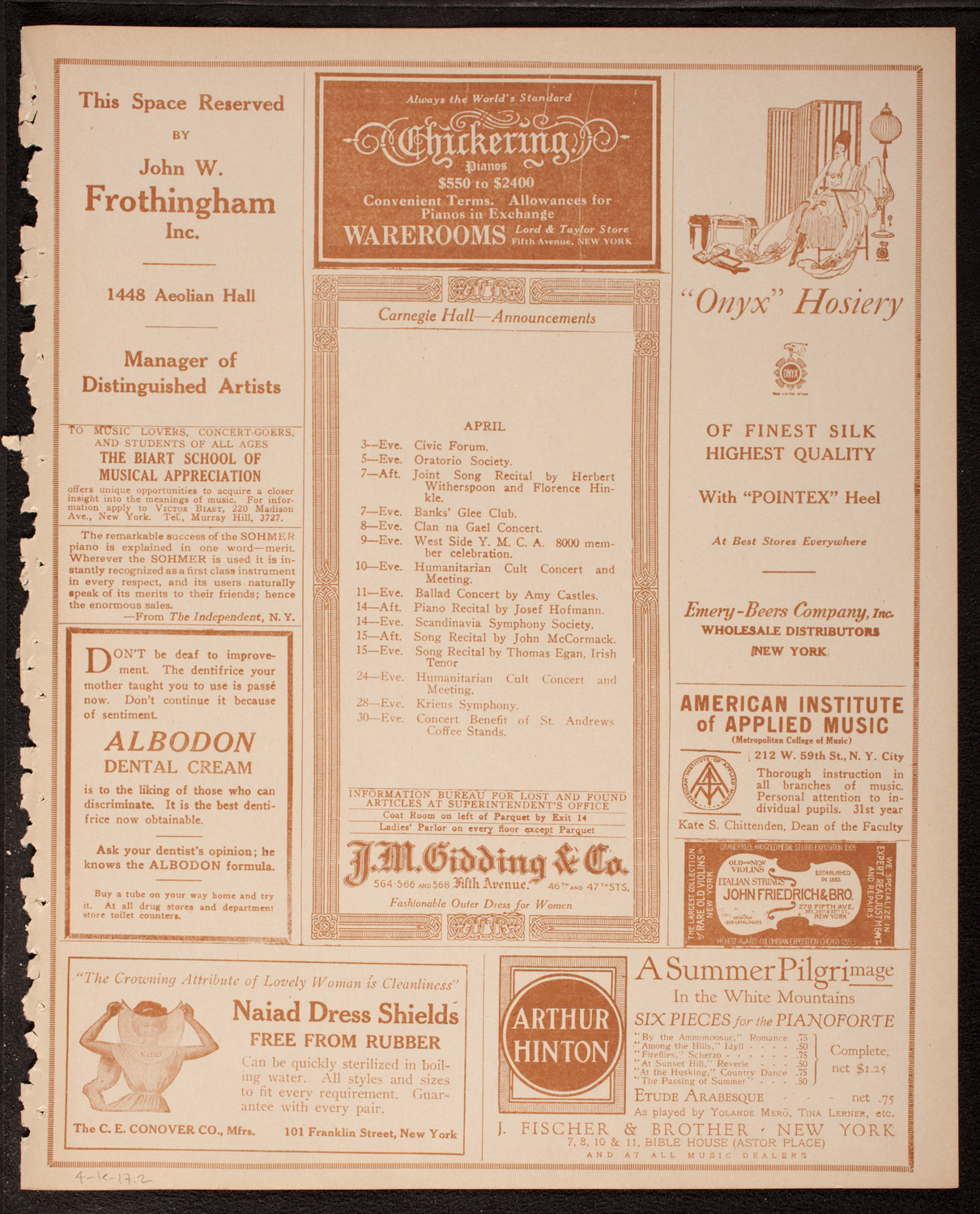 Newman Traveltalks: Hawaii and Manila, April 1, 1917, program page 3