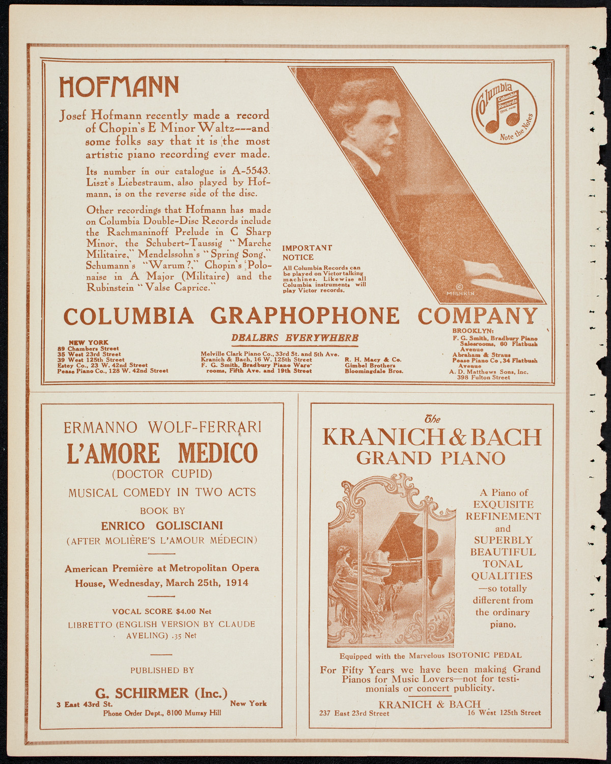 Columbia University Chorus, April 15, 1914, program page 6