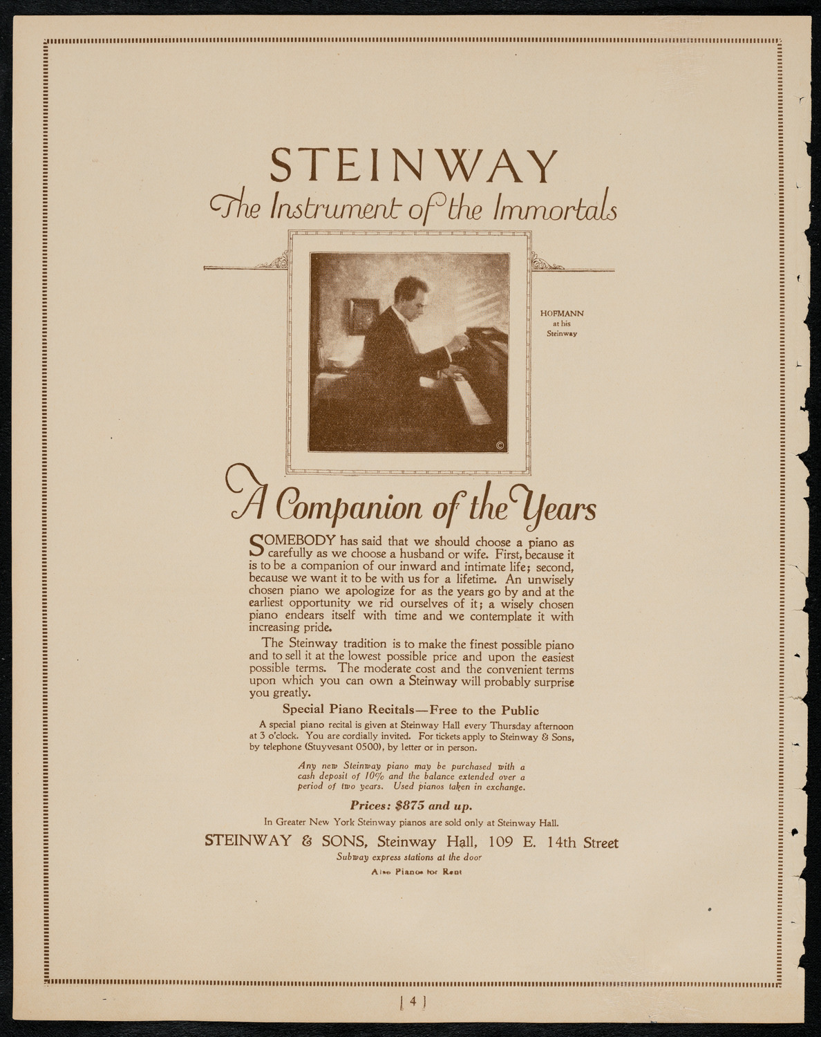 Philadelphia Orchestra, February 28, 1922, program page 4