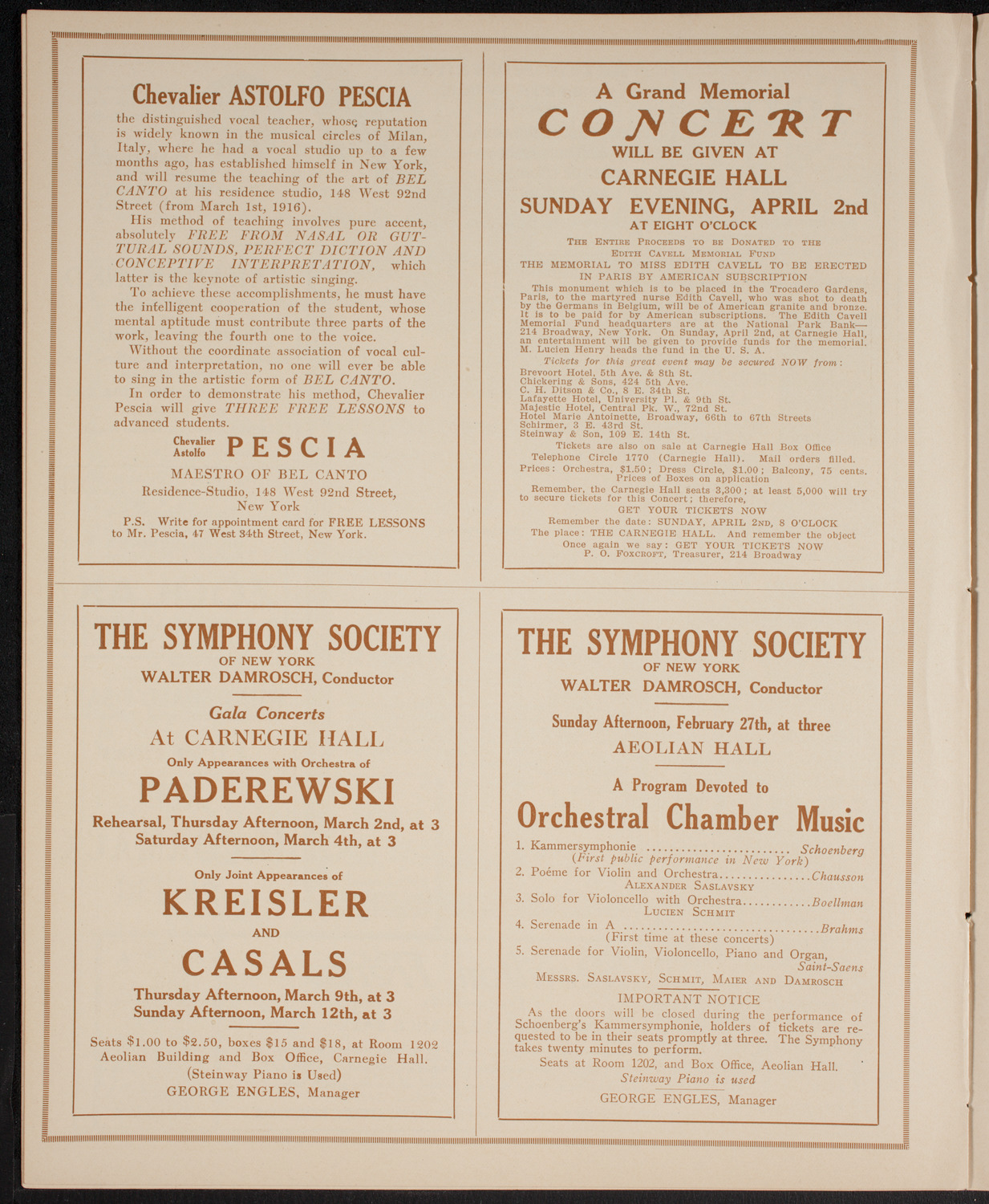 Symphony Concert for Young People, February 26, 1916, program page 8