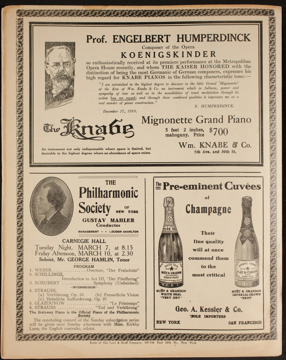 Luisa Tetrazzini, Soprano, March 6, 1911, program page 12