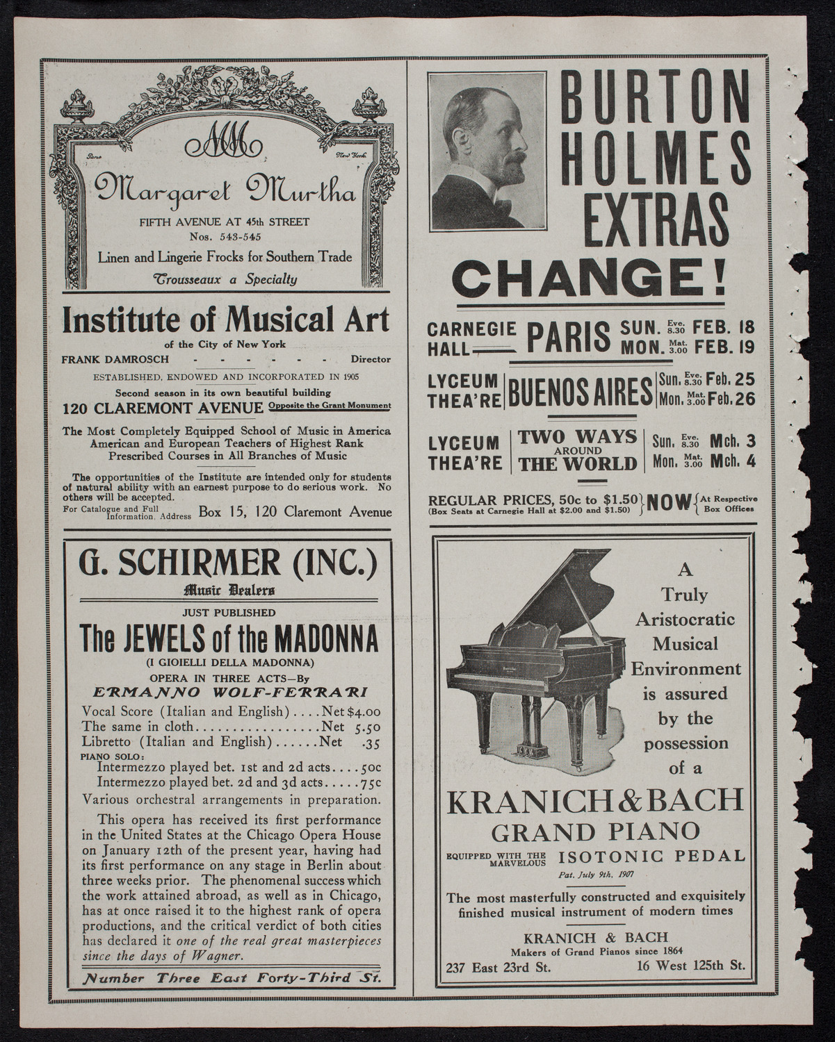 Karl Jörn, Tenor, February 13, 1912, program page 6