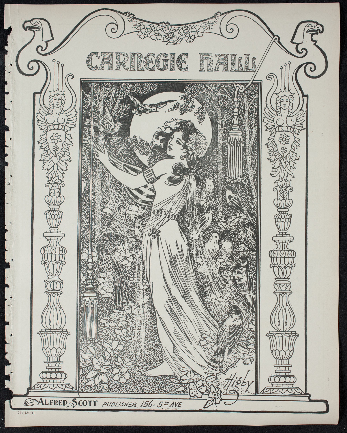 Boston Symphony Orchestra, January 12, 1911, program page 1