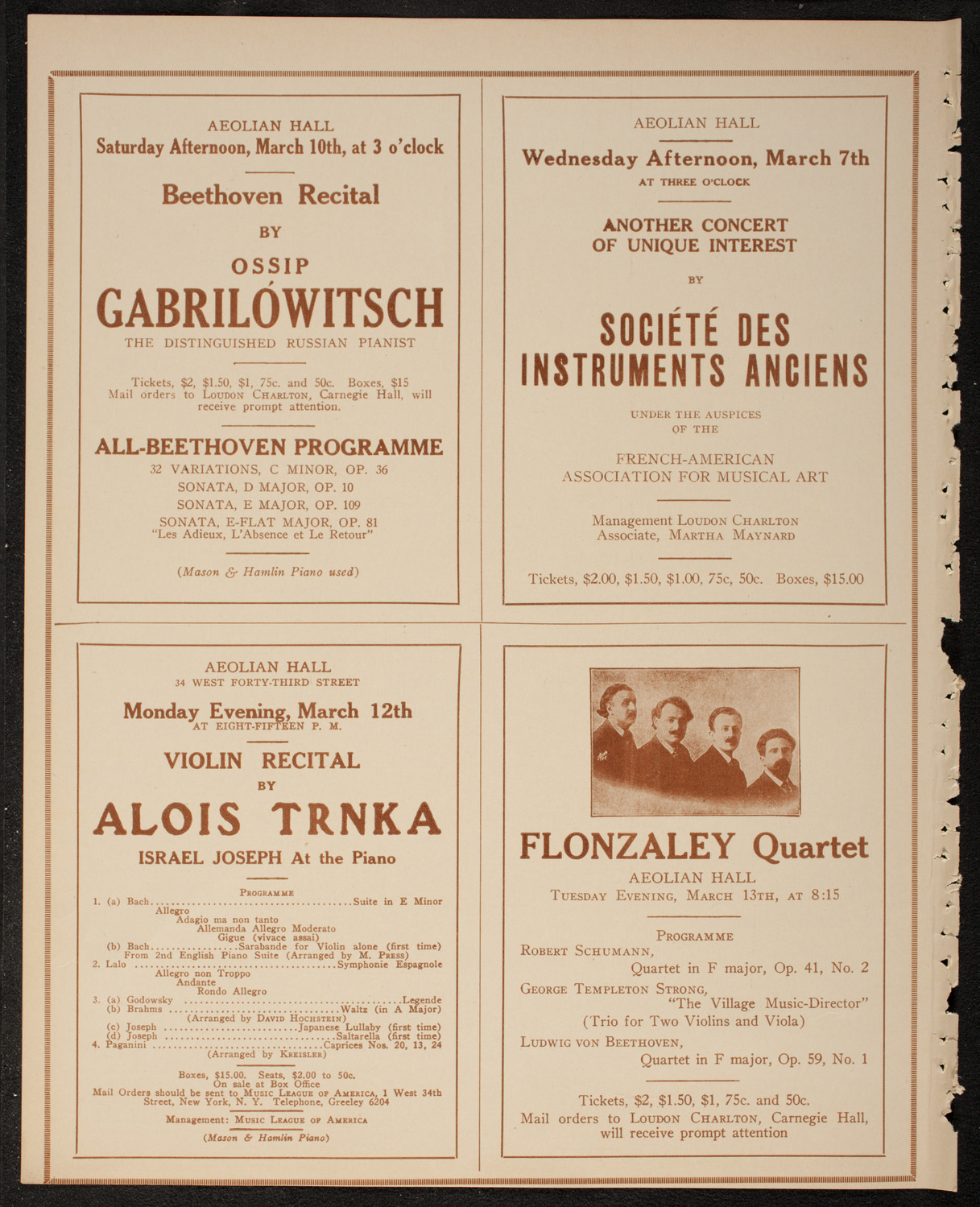 New York Philharmonic, March 1, 1917, program page 10