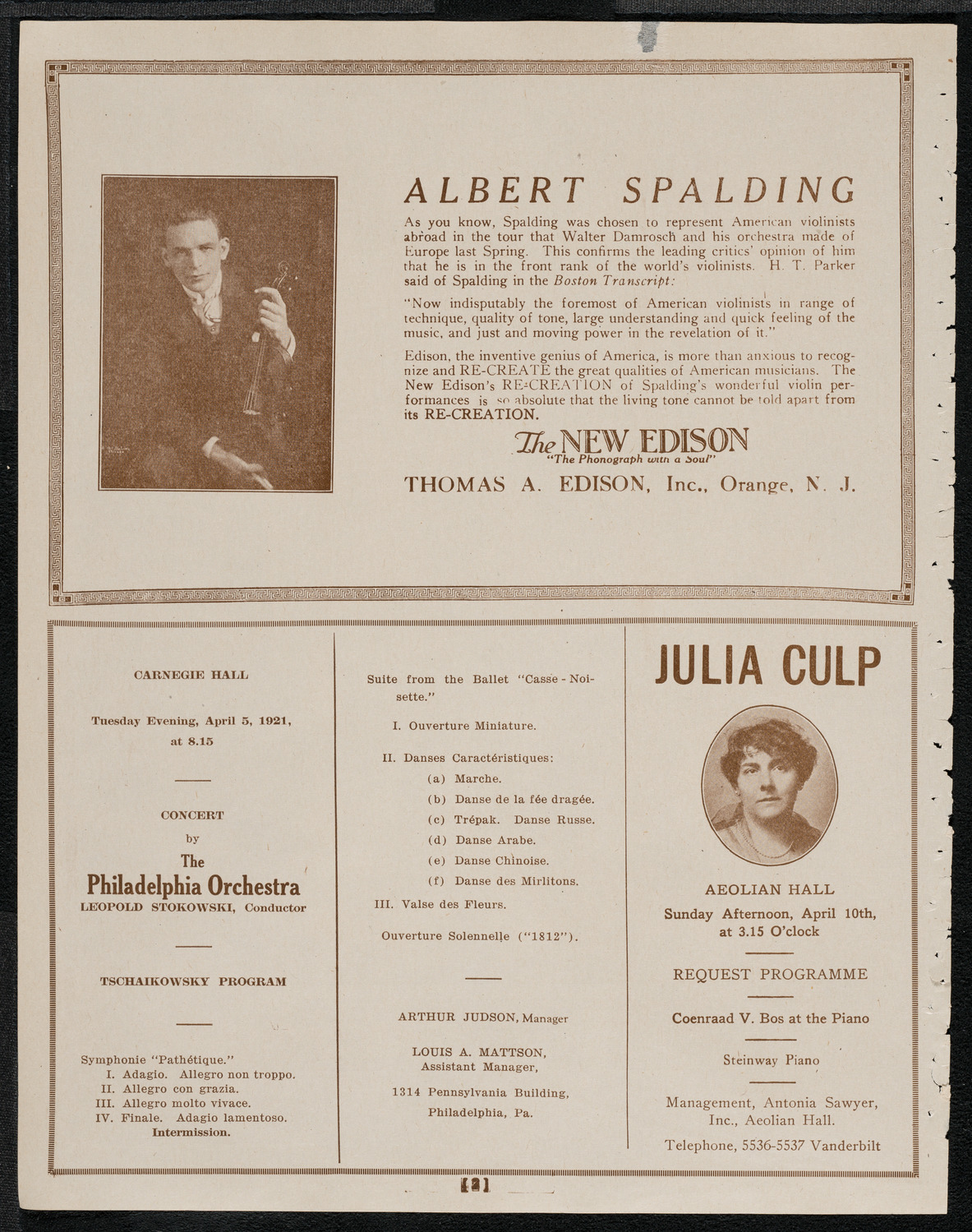 Citizens' Meeting to Obtain Justice for the Wounded, April 4, 1921, program page 2