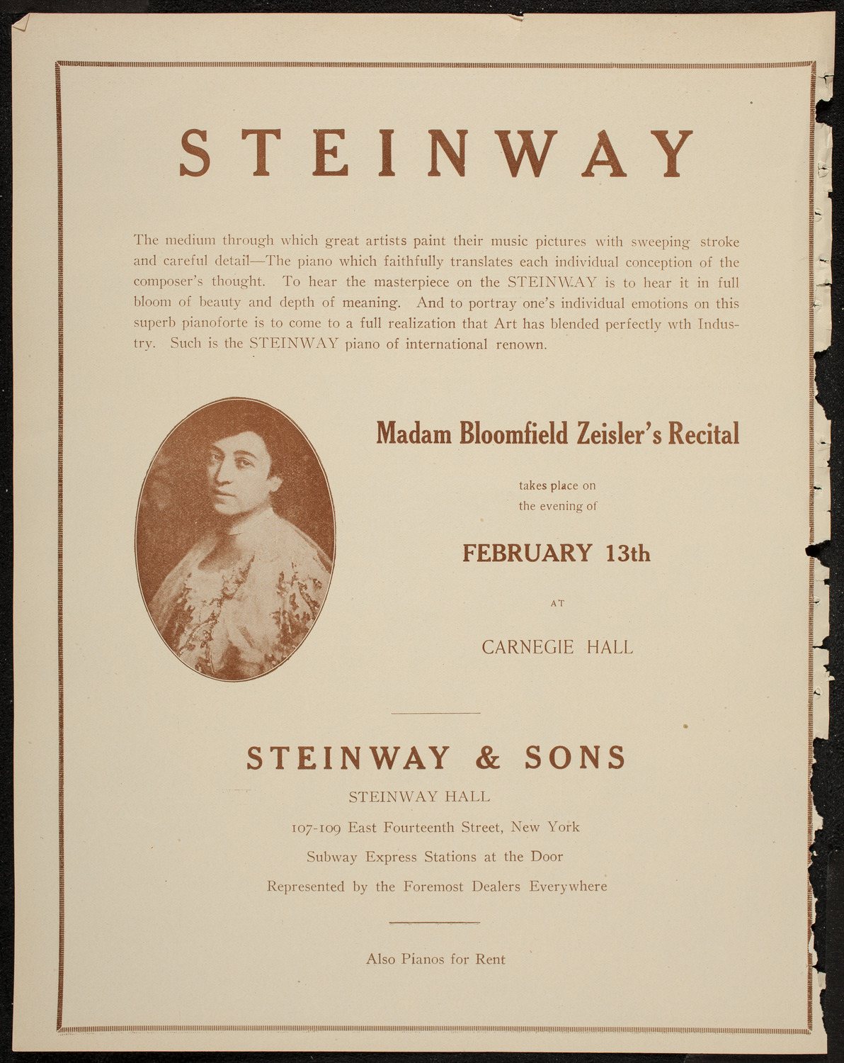 Columbia University Chorus, February 4, 1920, program page 4