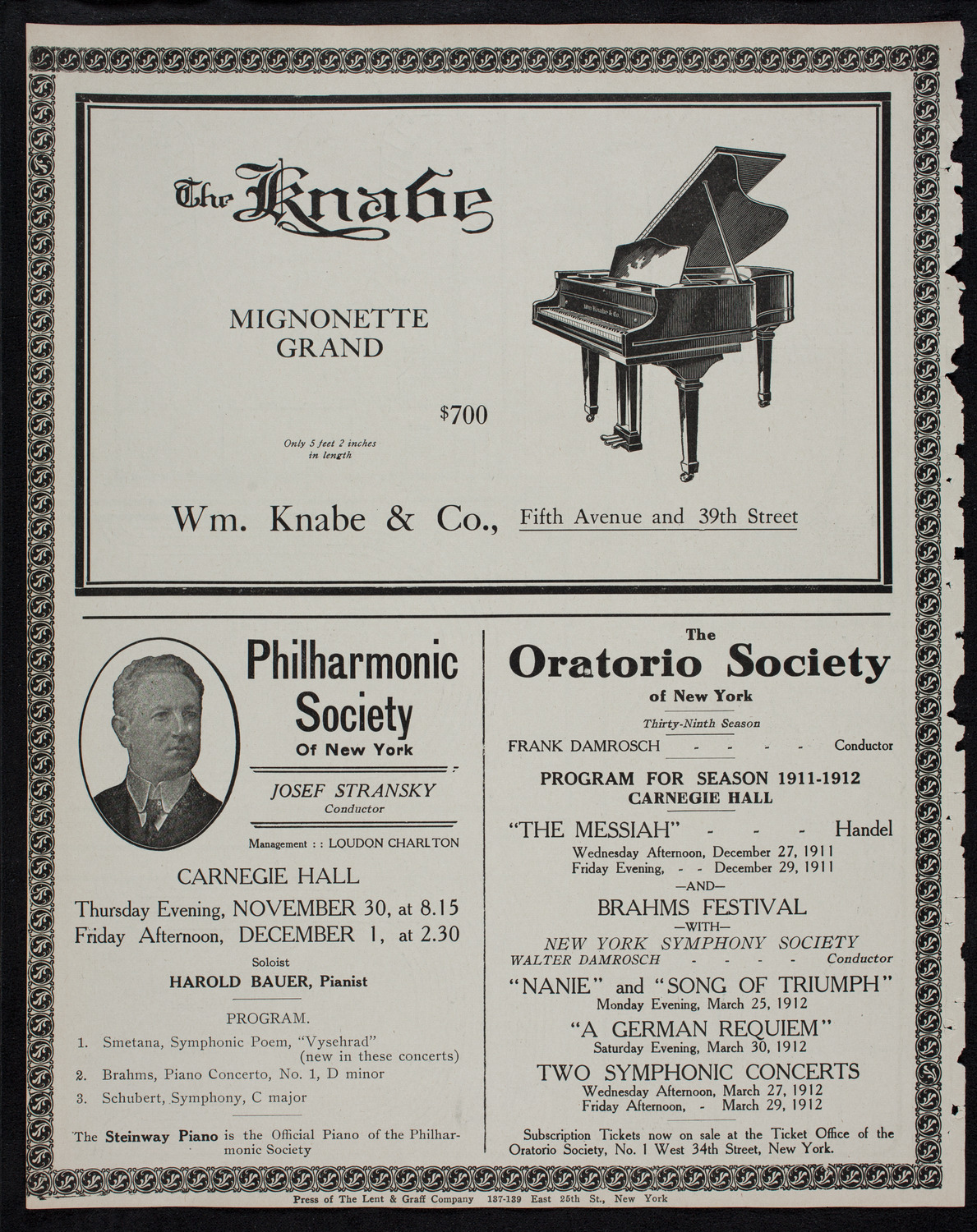 Ernestine Schumann-Heink, Mezzo-Soprano, November 28, 1911, program page 12