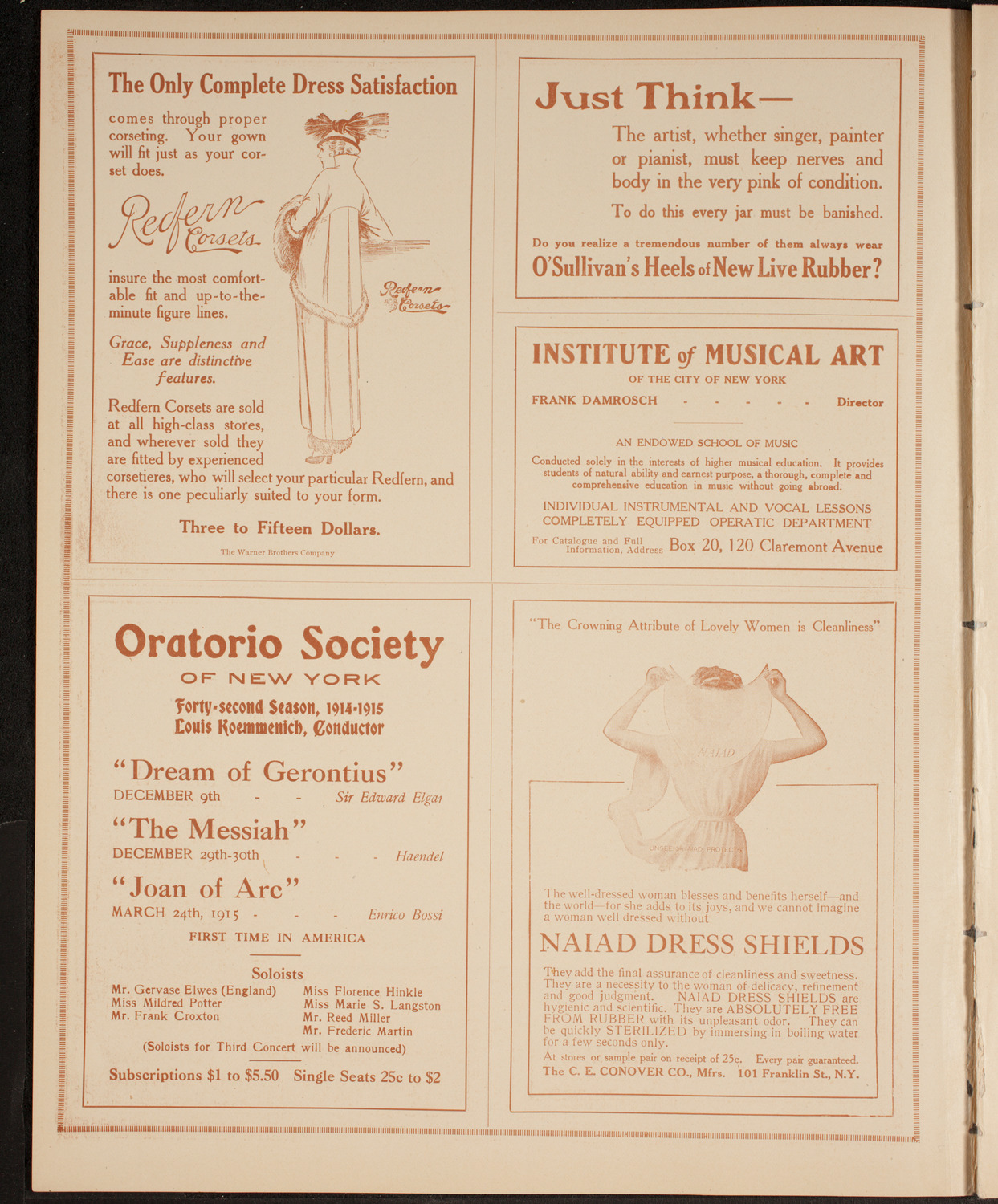 Ernestine Schumann-Heink, Mezzo-Soprano, November 17, 1914, program page 2
