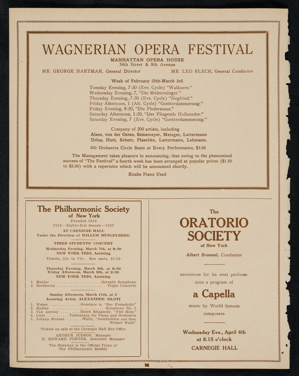 Symphony Concert for Young People, March 3, 1923, program page 12