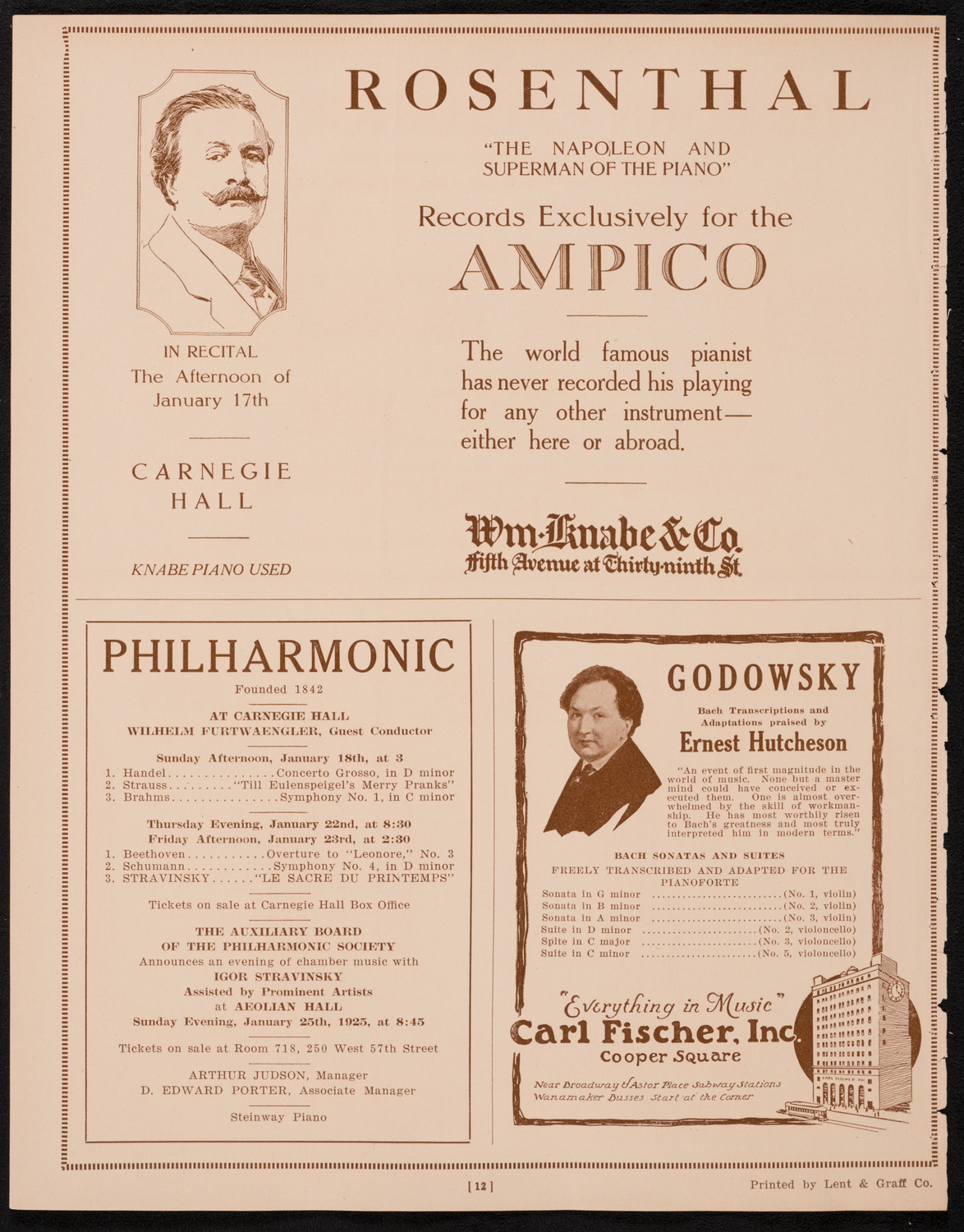 Roland Hayes, Tenor, January 16, 1925, program page 12