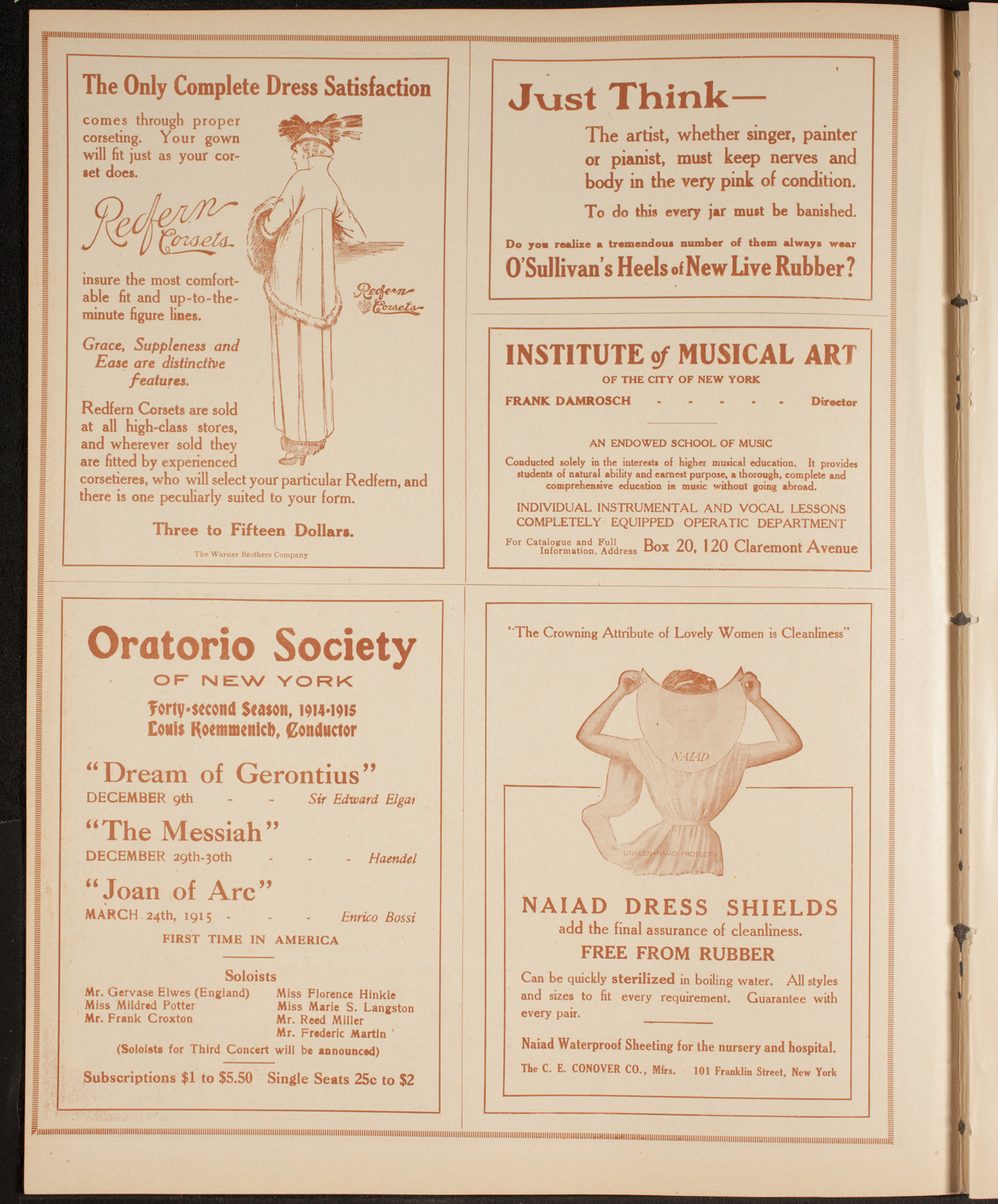 Leonard Borwick, Piano, December 8, 1914, program page 2